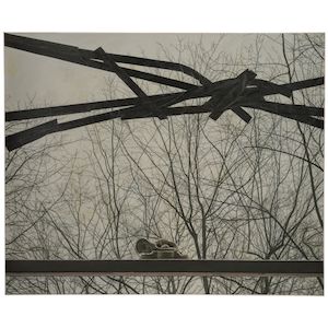 Mended Window 48 x 58 1/2 in (121.8 x 148.4 cm) (Painted in 1996)