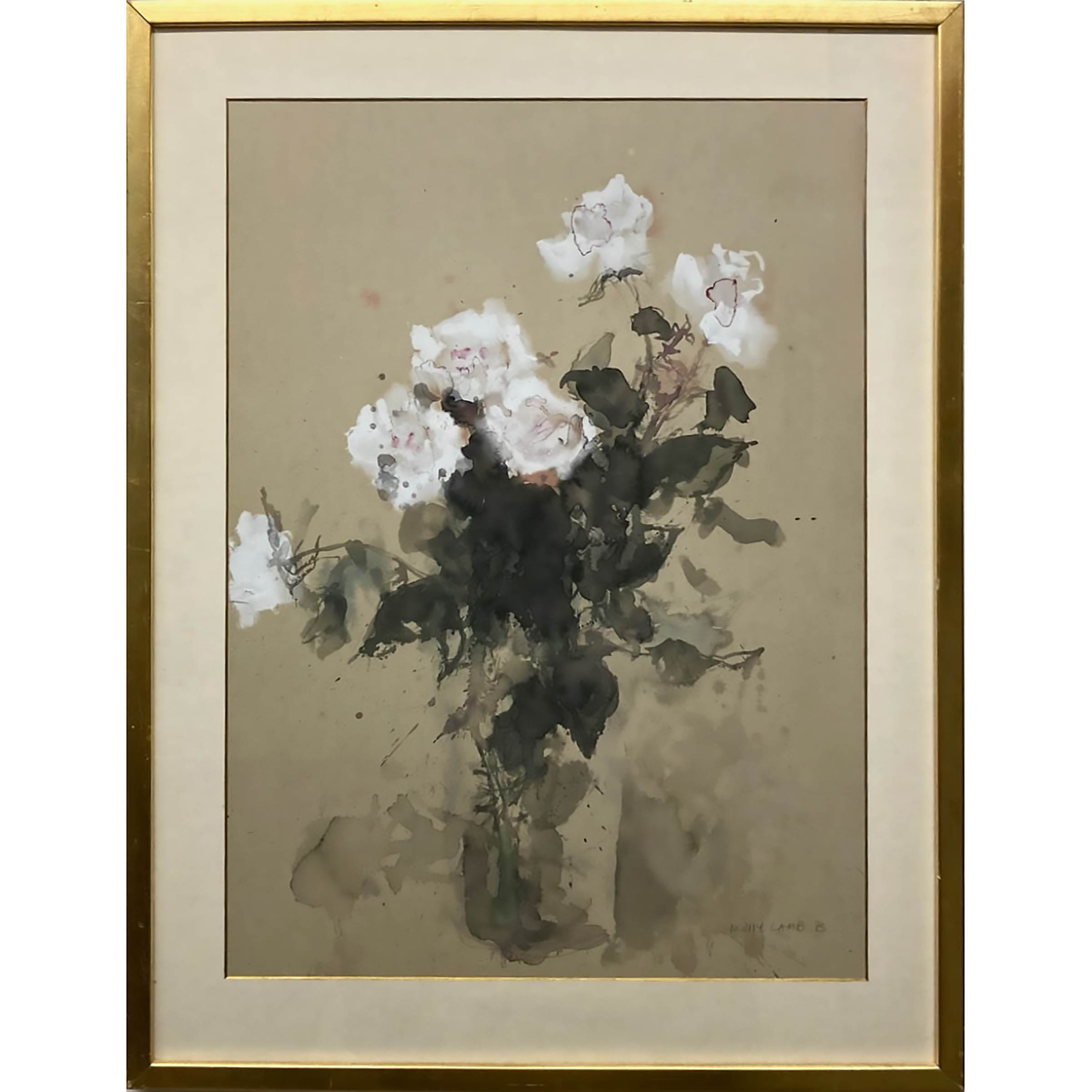 Untitled (White Flowers in a Clear Glass Vase)