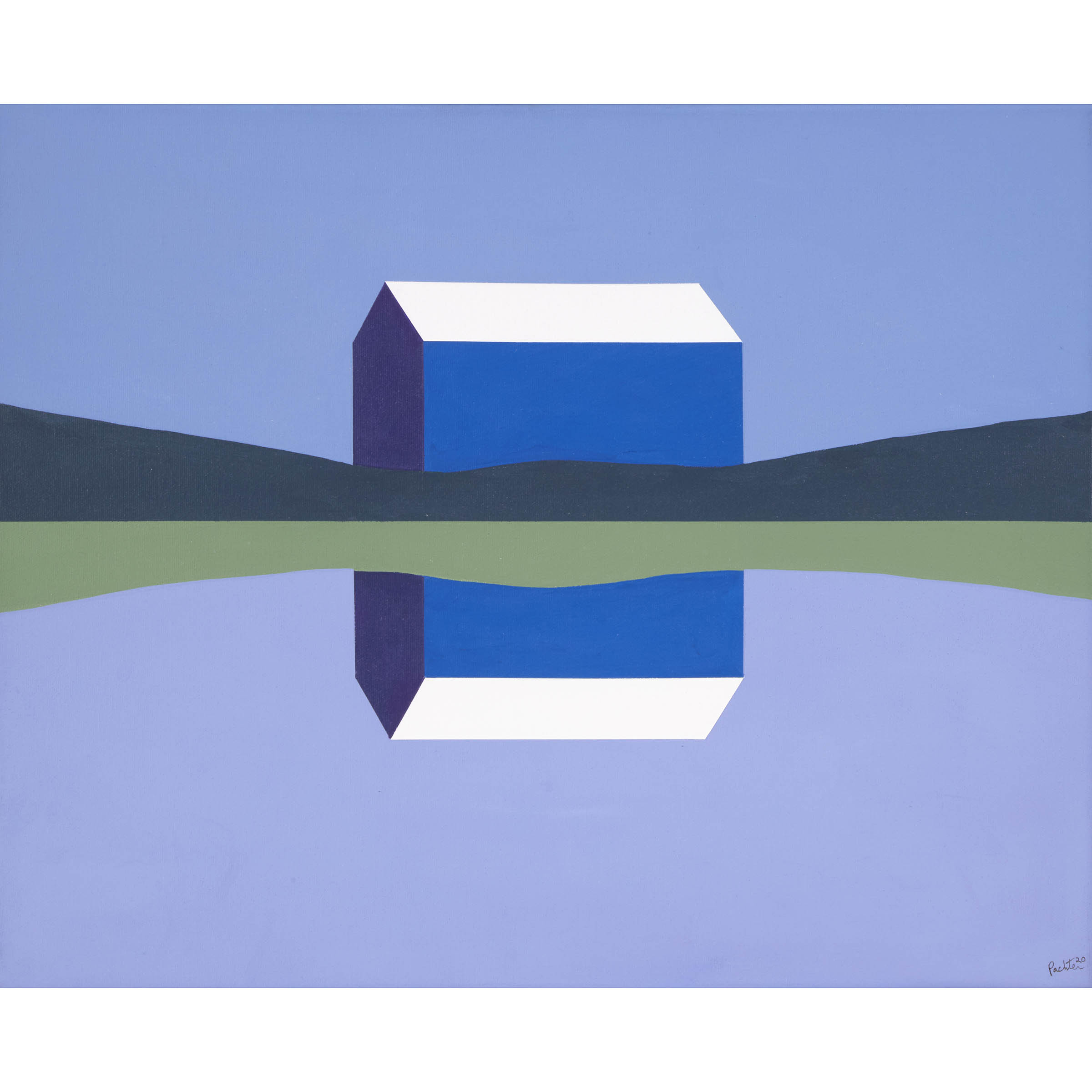 Blue Barn Reflected