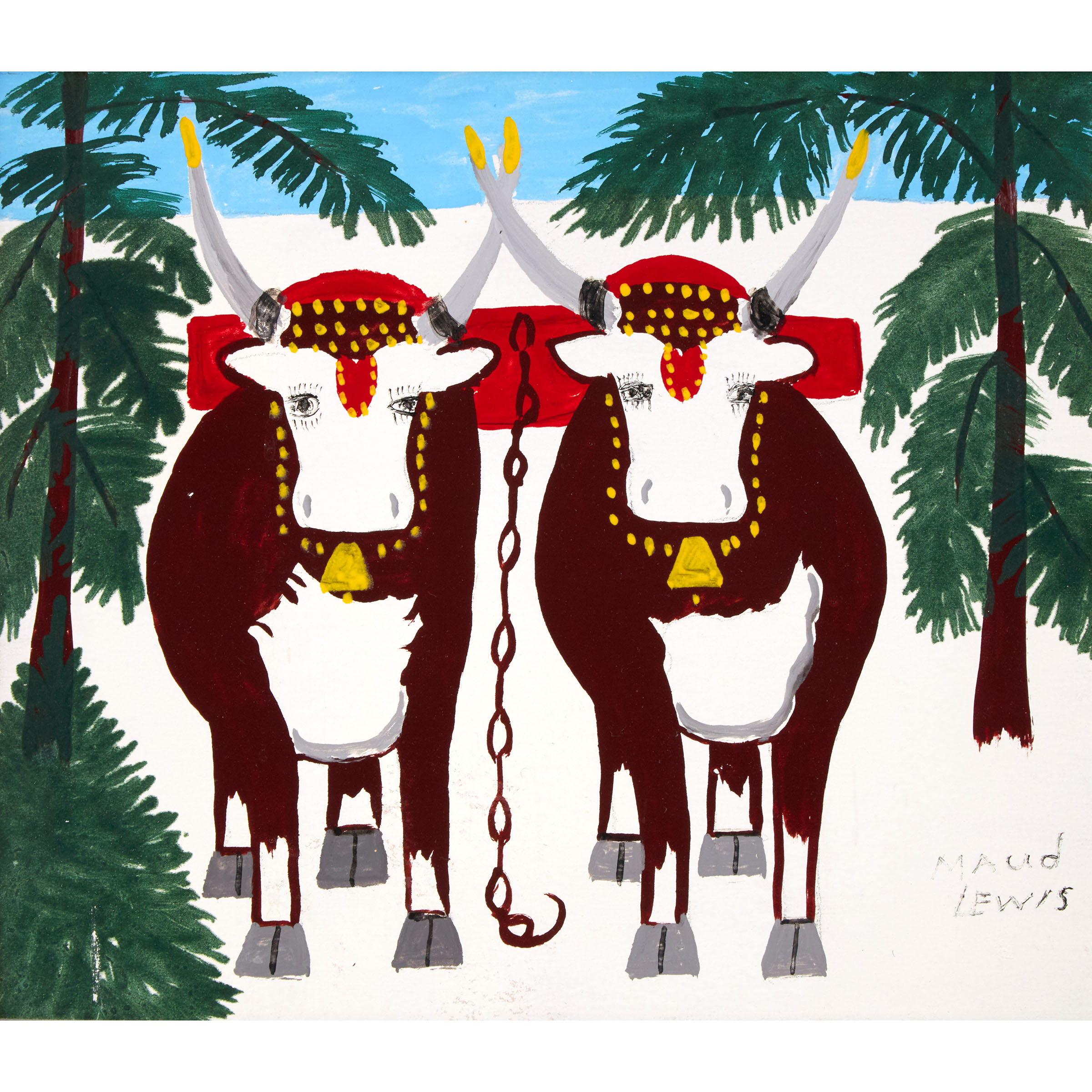 Winter Oxen, Ca. 1965
