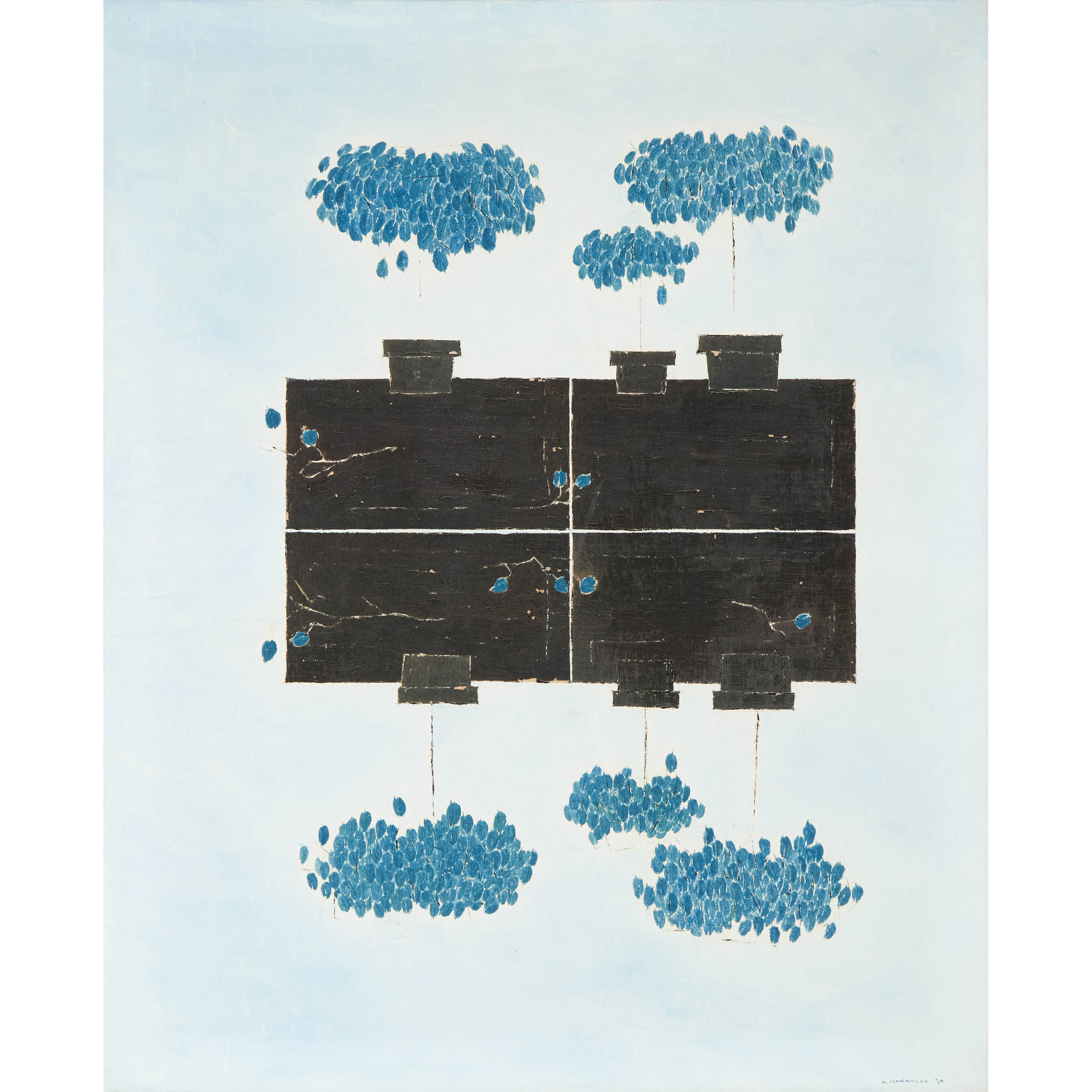 Untitled (Three Plants Reflected)