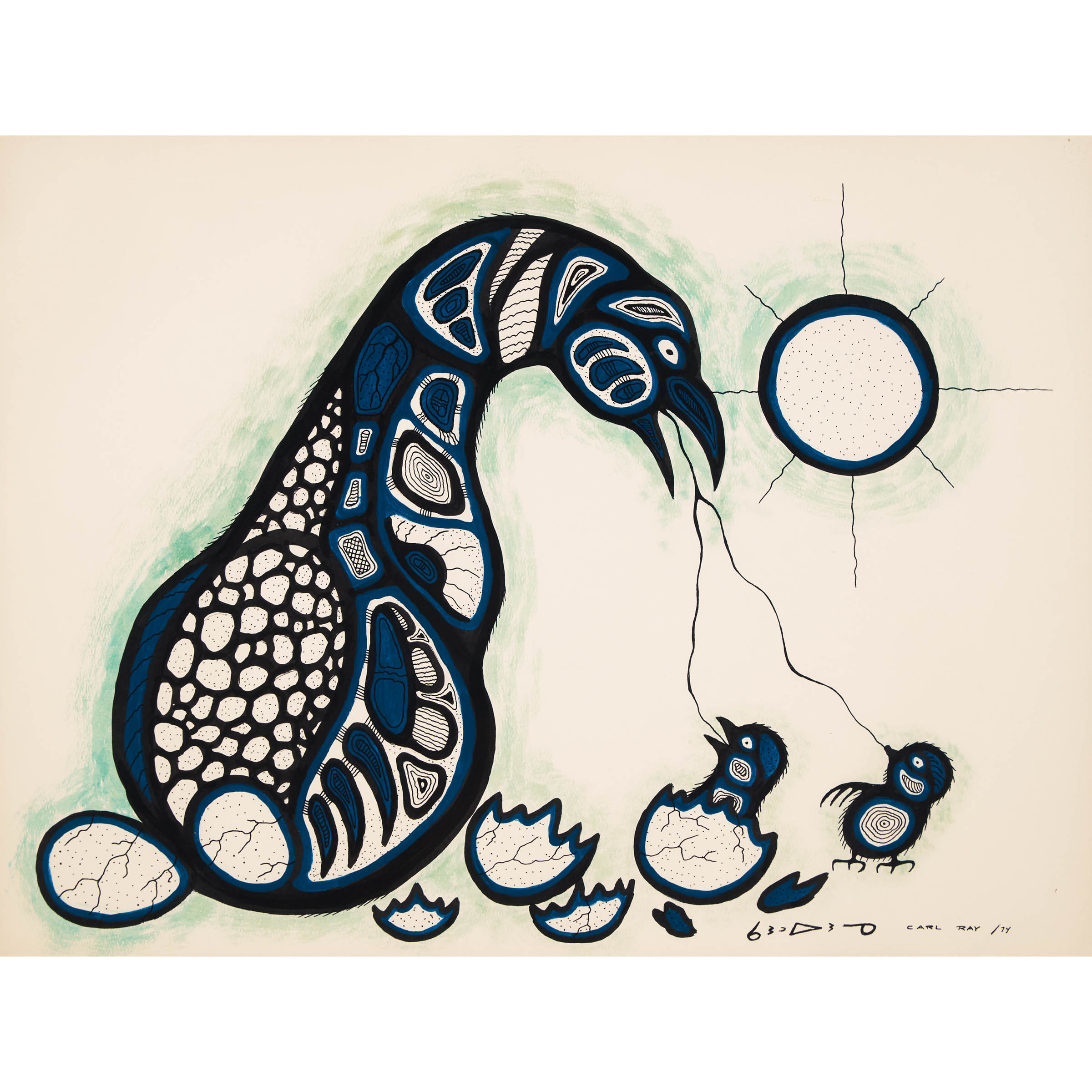 Untitled (Loon and Chicks)