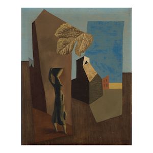 LÉOPOLD SURVAGE (1879-1968) Porteuse dans un paysage 31 7/8 x 25 9/16 in (81 x 65 cm) (Painted in 1926)