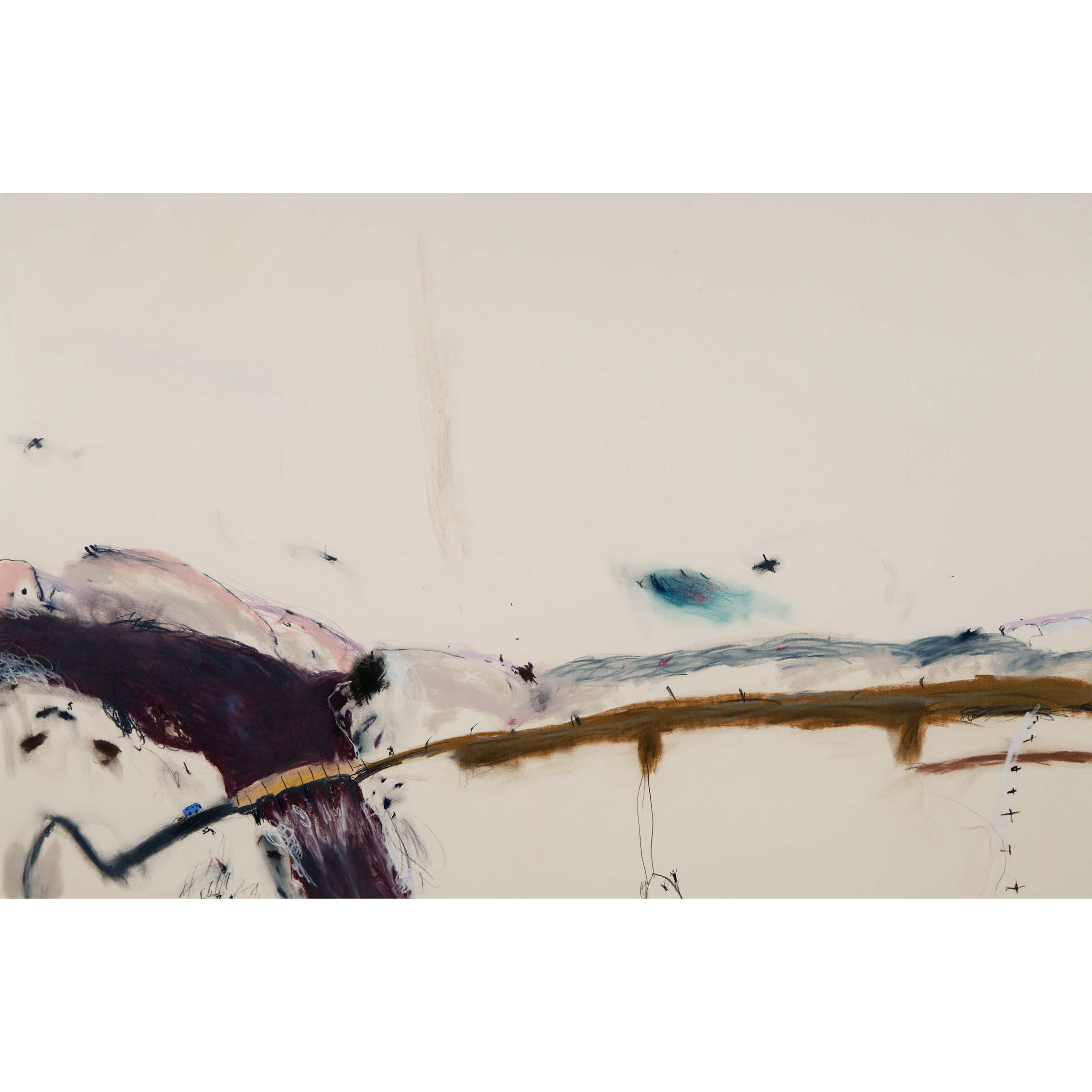 Two Men Drawing Beside White Falls