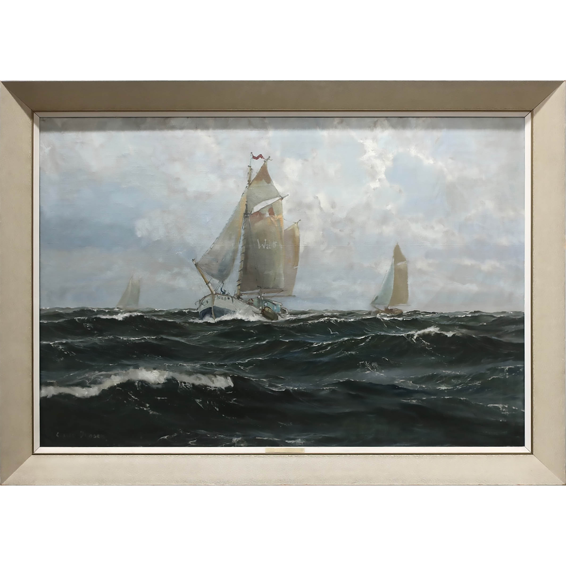 Untitled (Boats in Stormy Seas)
