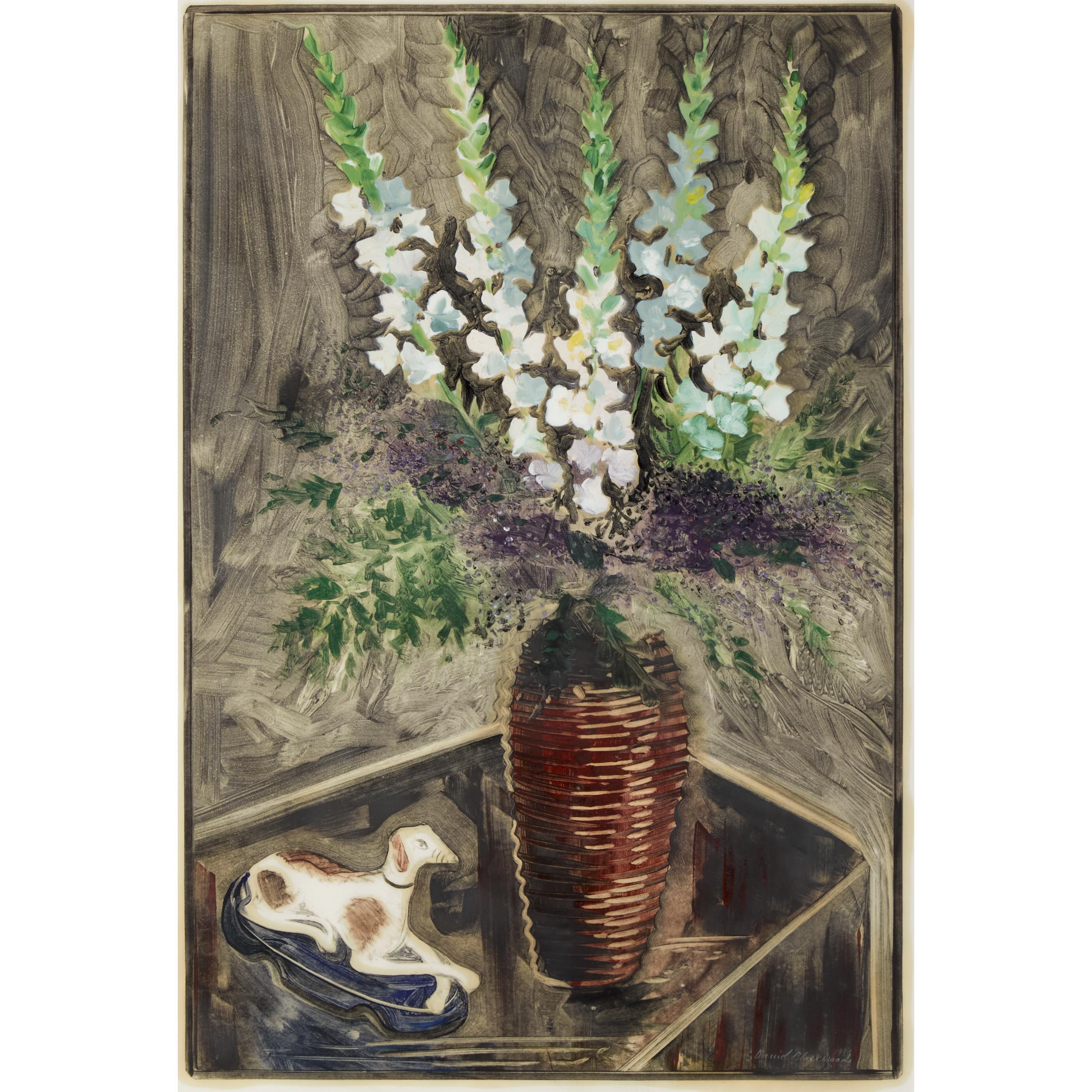 Snapdragons with Feather