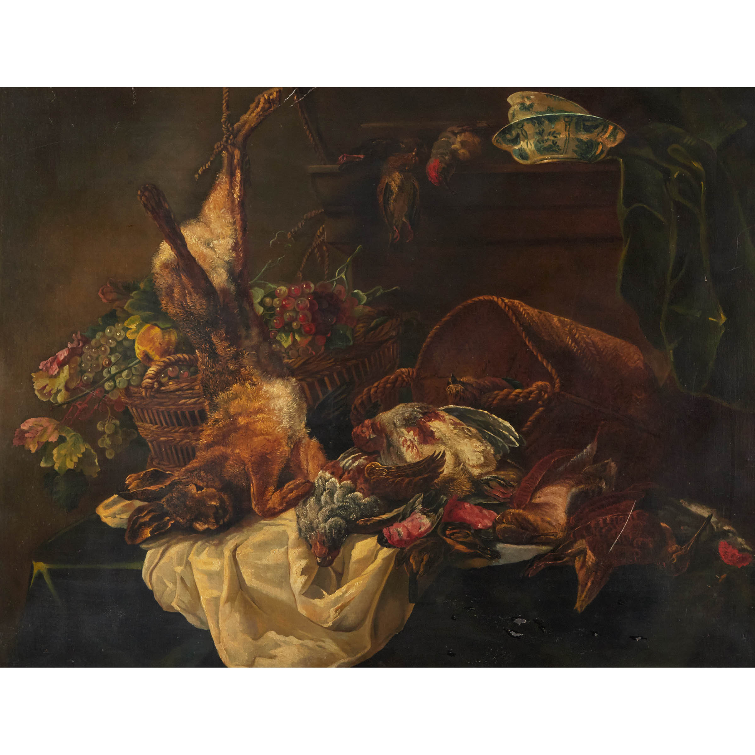 Still Life with Cat and Hunting Trophies