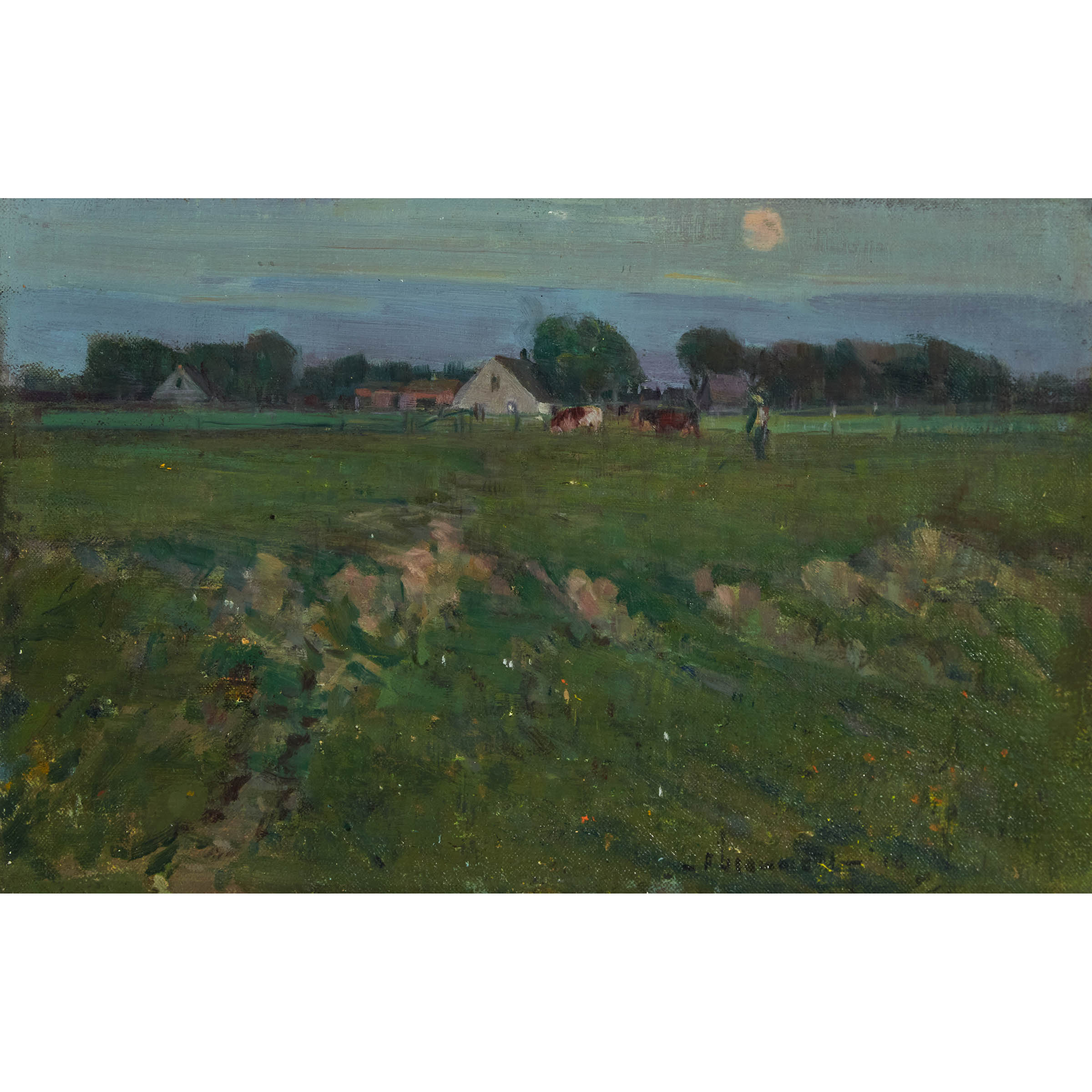 Untitled (Farm at Moonrise)