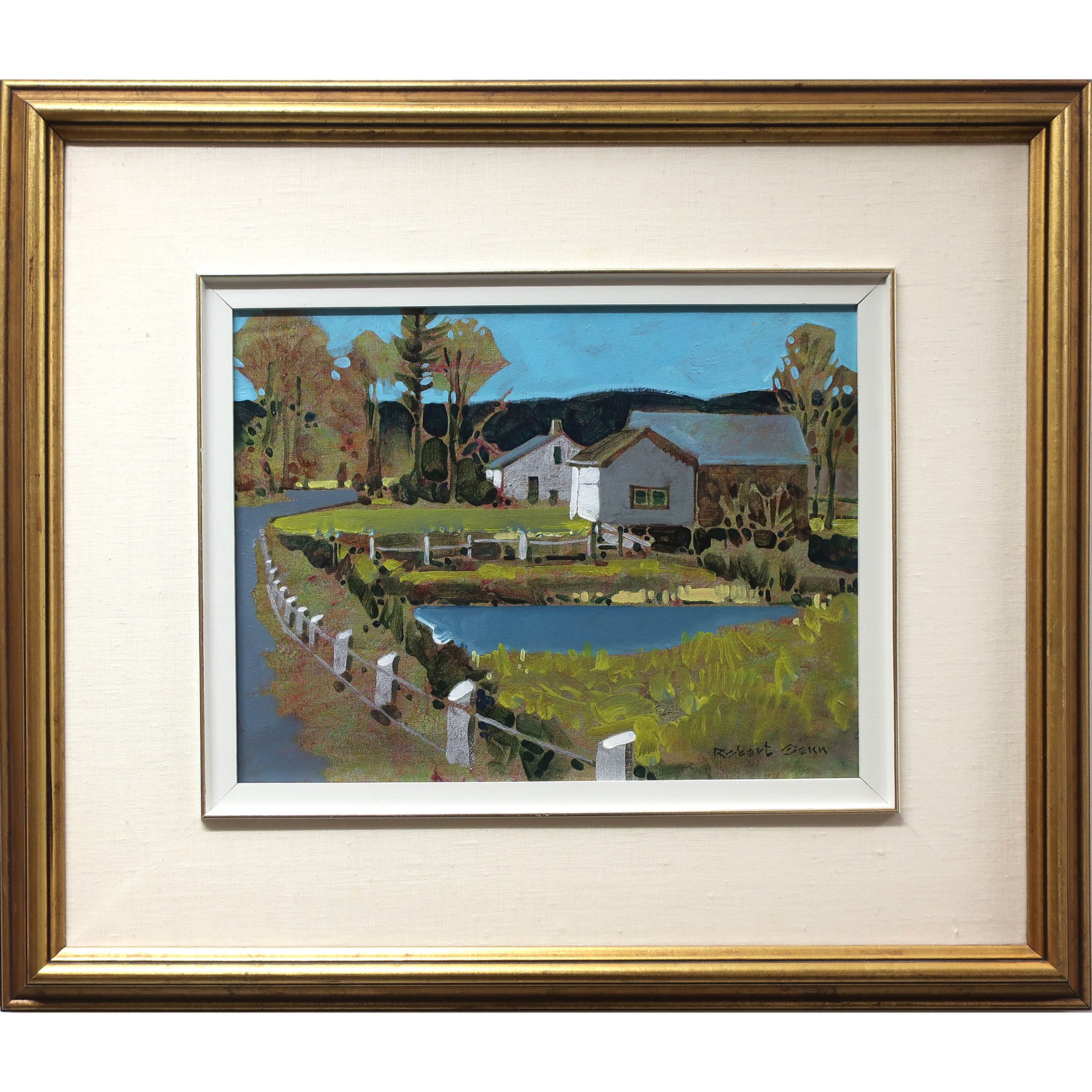 Farmscape with Pond Near Minden, Ontario