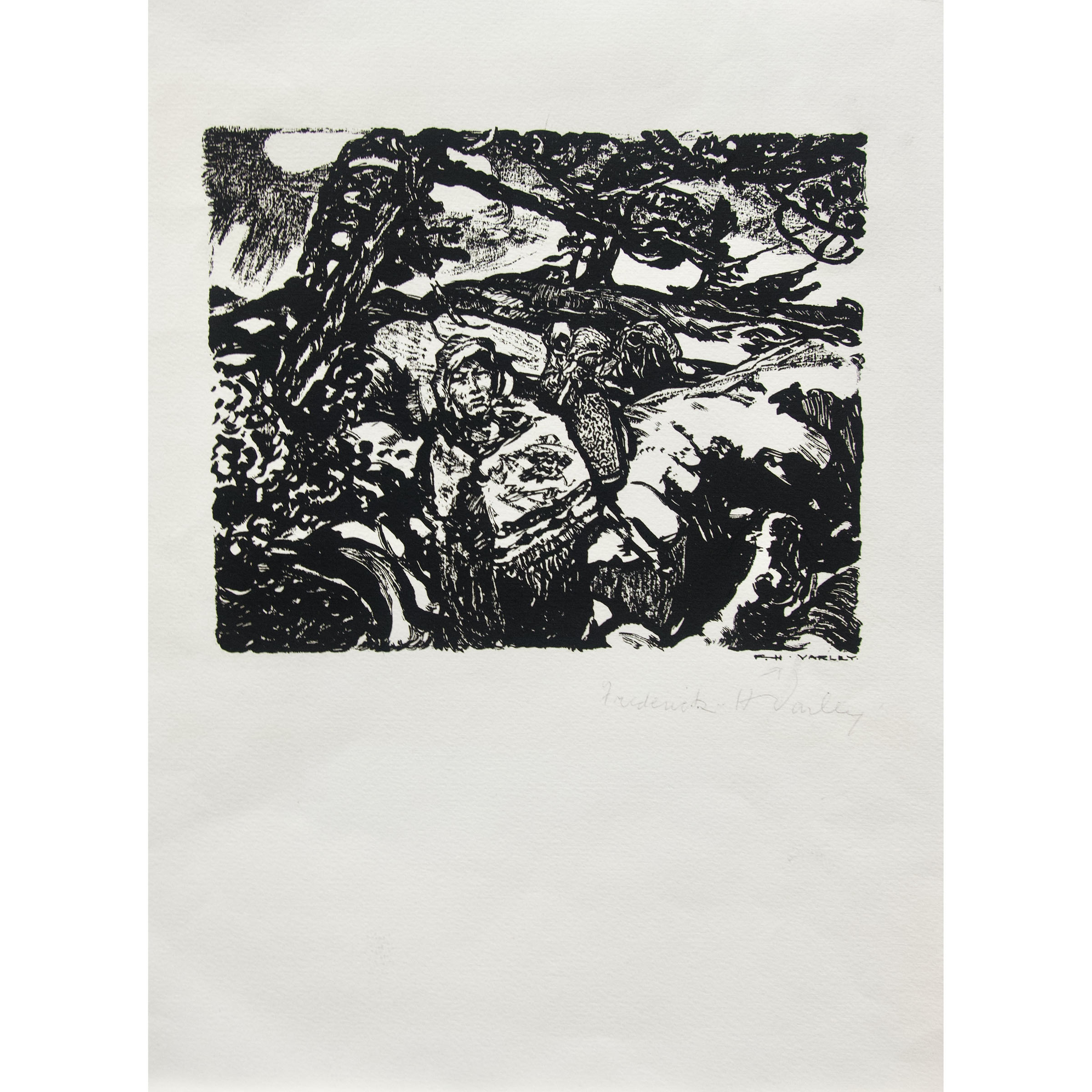 Untitled (Figure Amongst Windswept Trees)