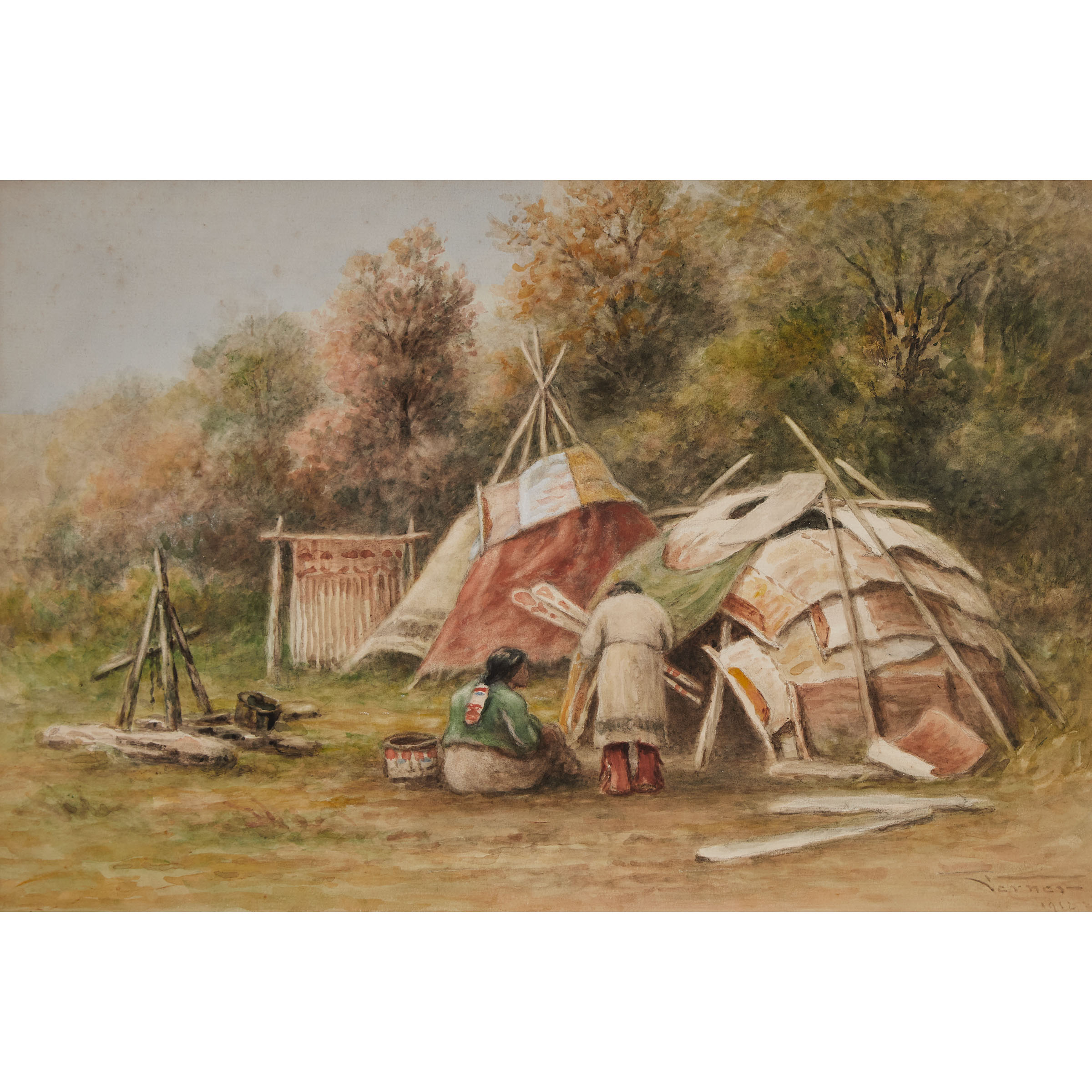 Encampment, Ojibbawa Wigwams