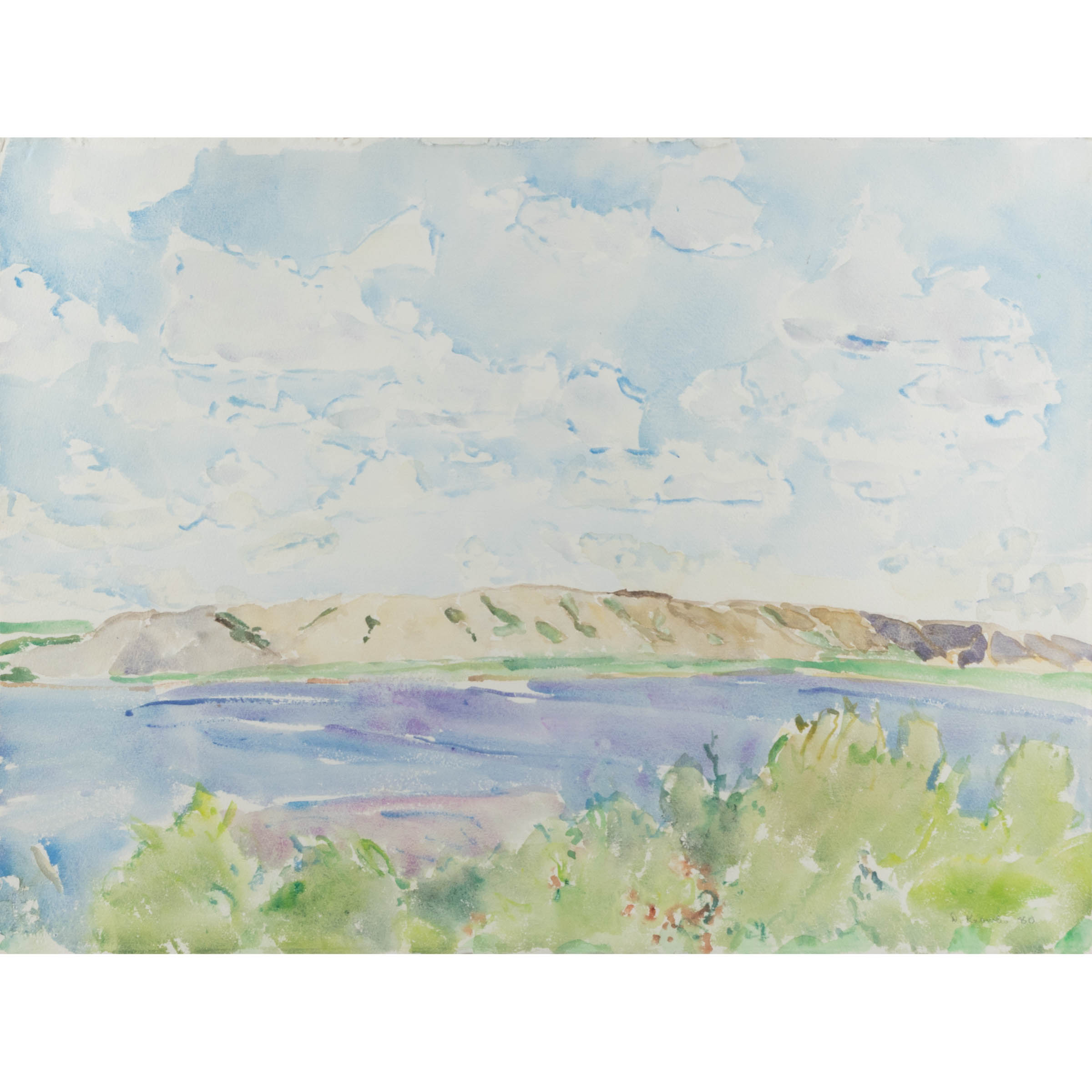 Sky Over Mountain and Water