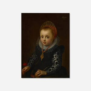 Portrait of a Young Girl Holding a Carnation