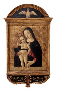 The Madonna and Child, with the Dove of the Holy Spirit in the lunette