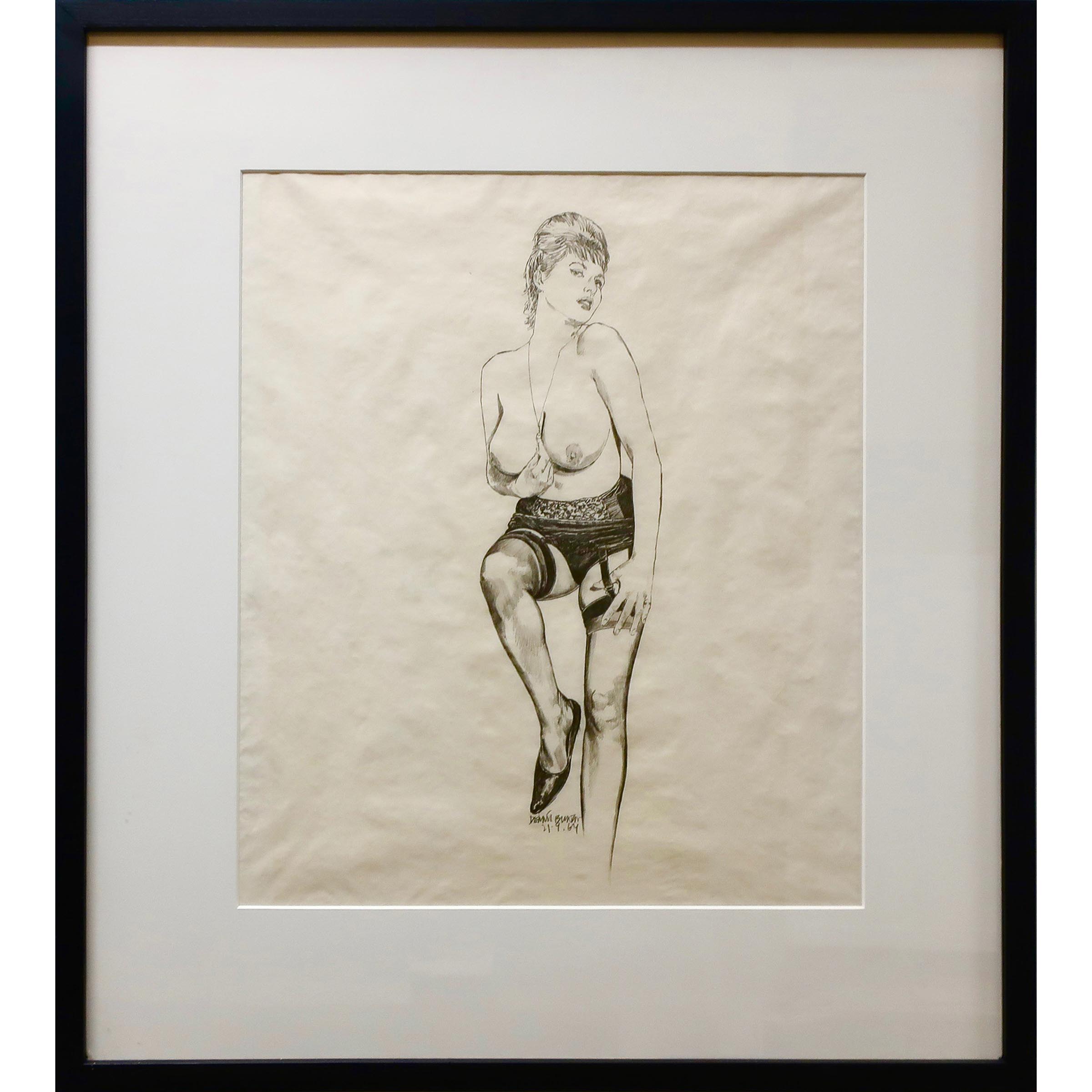 Untitled (Semi Nude in Garters - from the Garter Belt Series)