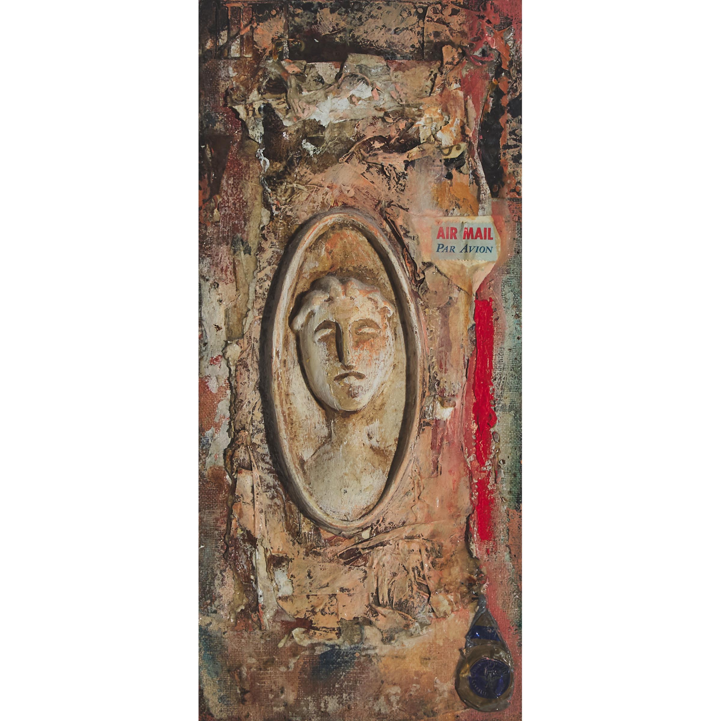 Untitled (Collage with Oval Portrait Medallion)