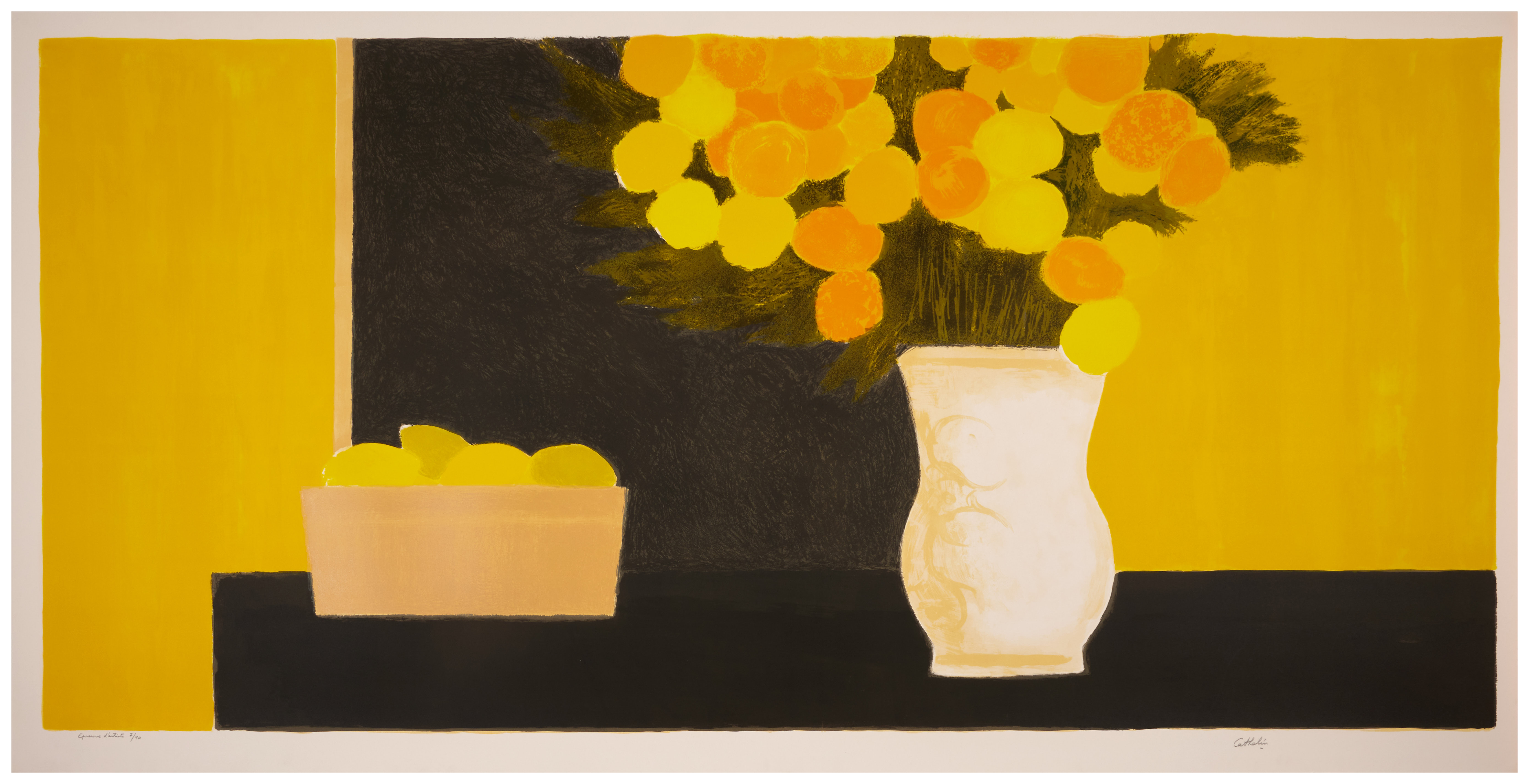 Grande nature morte jaune et noire - 1990