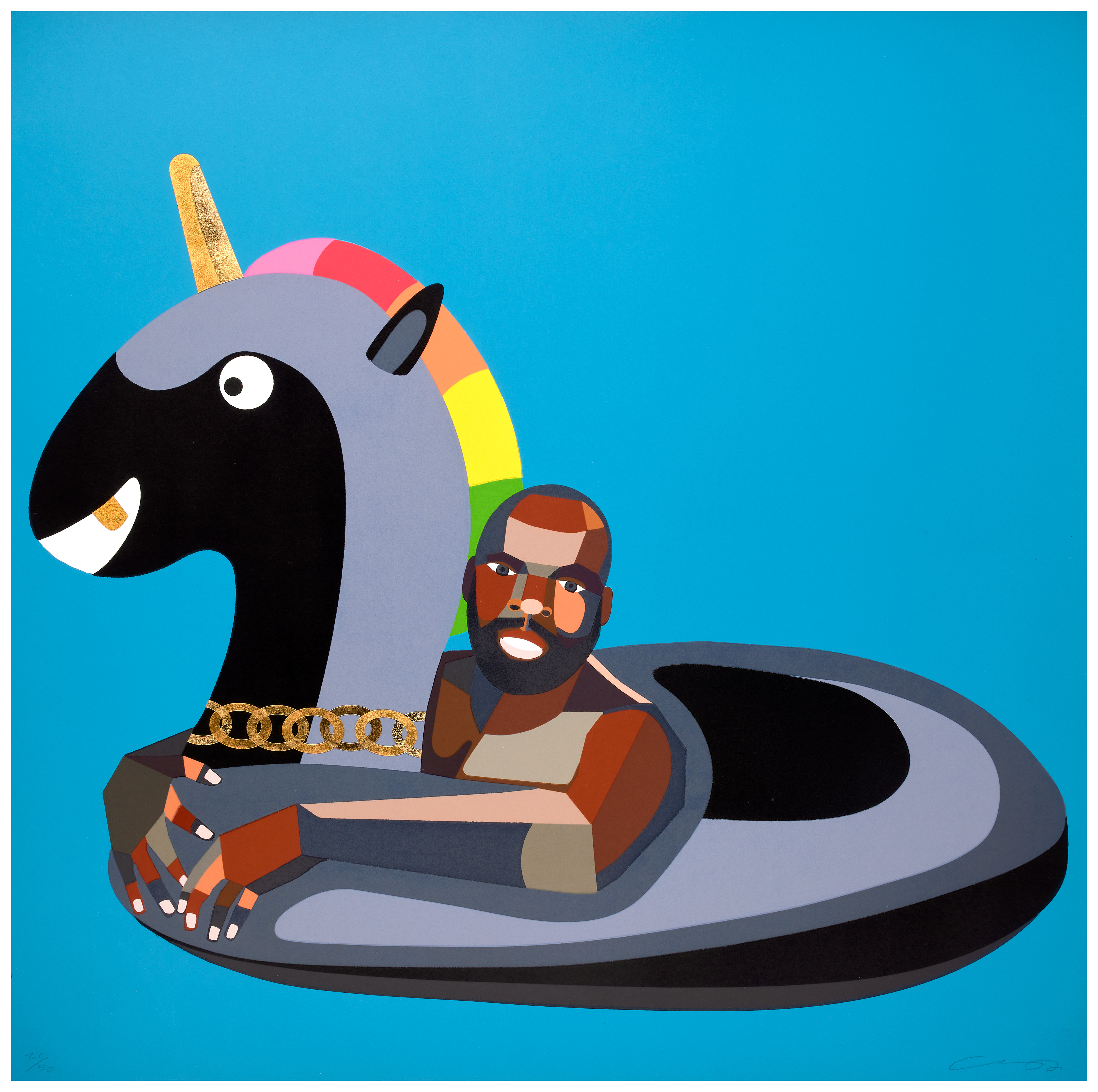 Self portrait on float - 2019