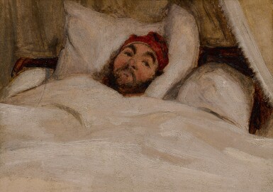 Un ami de Corot dans son lit (Abel Osmond [1794-1840])