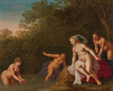 Claes Jacobsz. Tol, Nymphs Bathing in a Woodland Pool