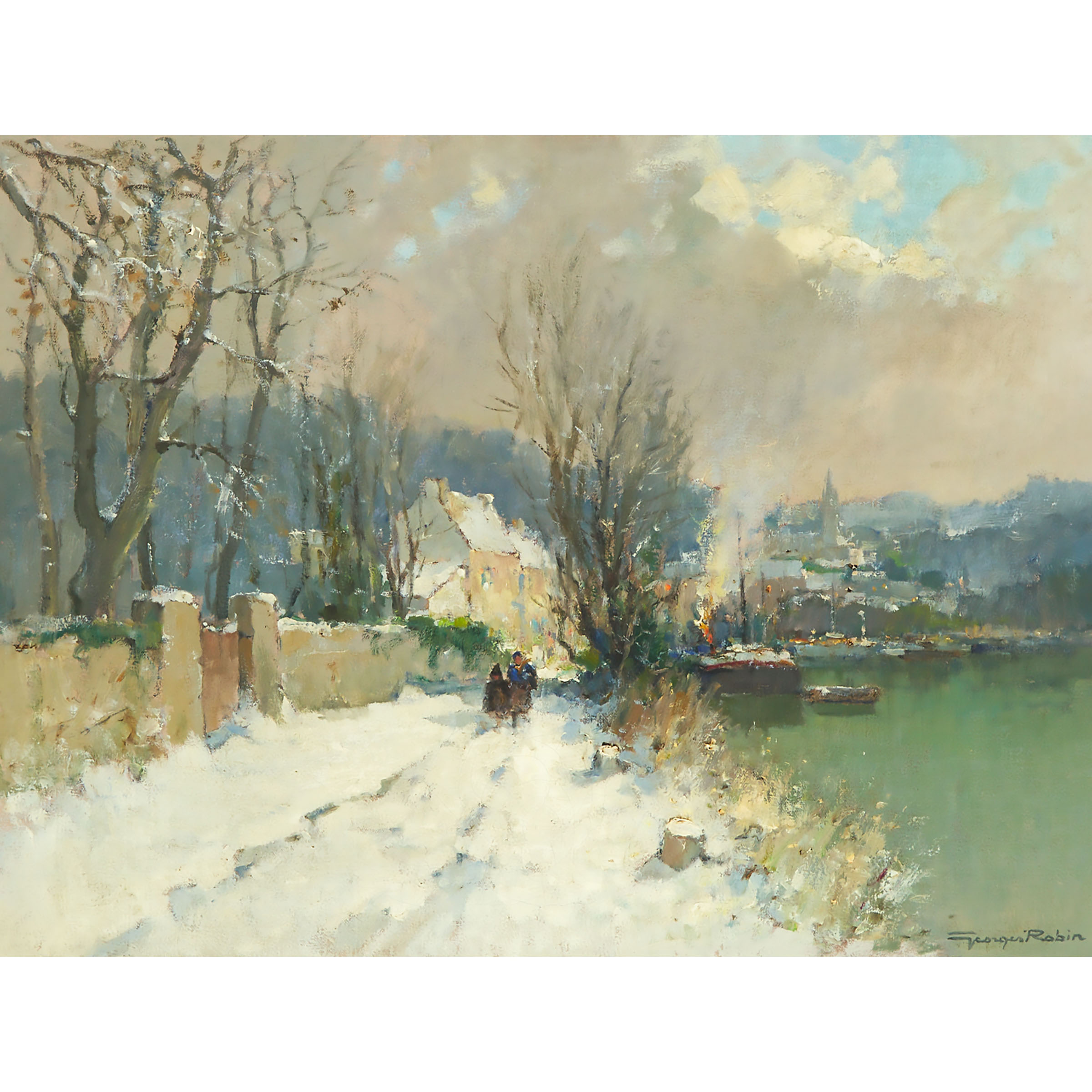 LA SEINE À BOUGIVAL - LE SOIR