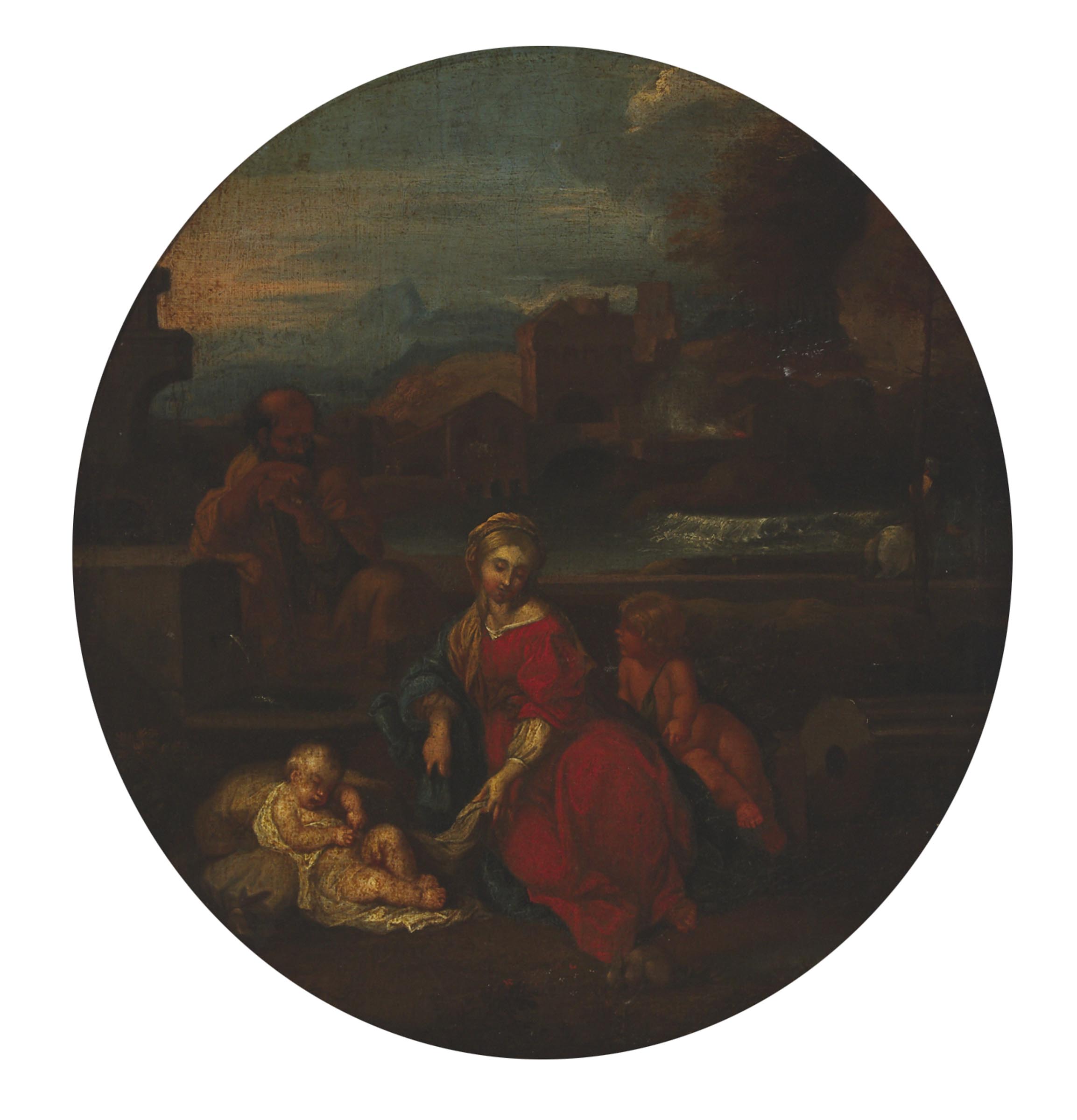 The Rest on the Flight Into Egypt with Saint John the Baptist