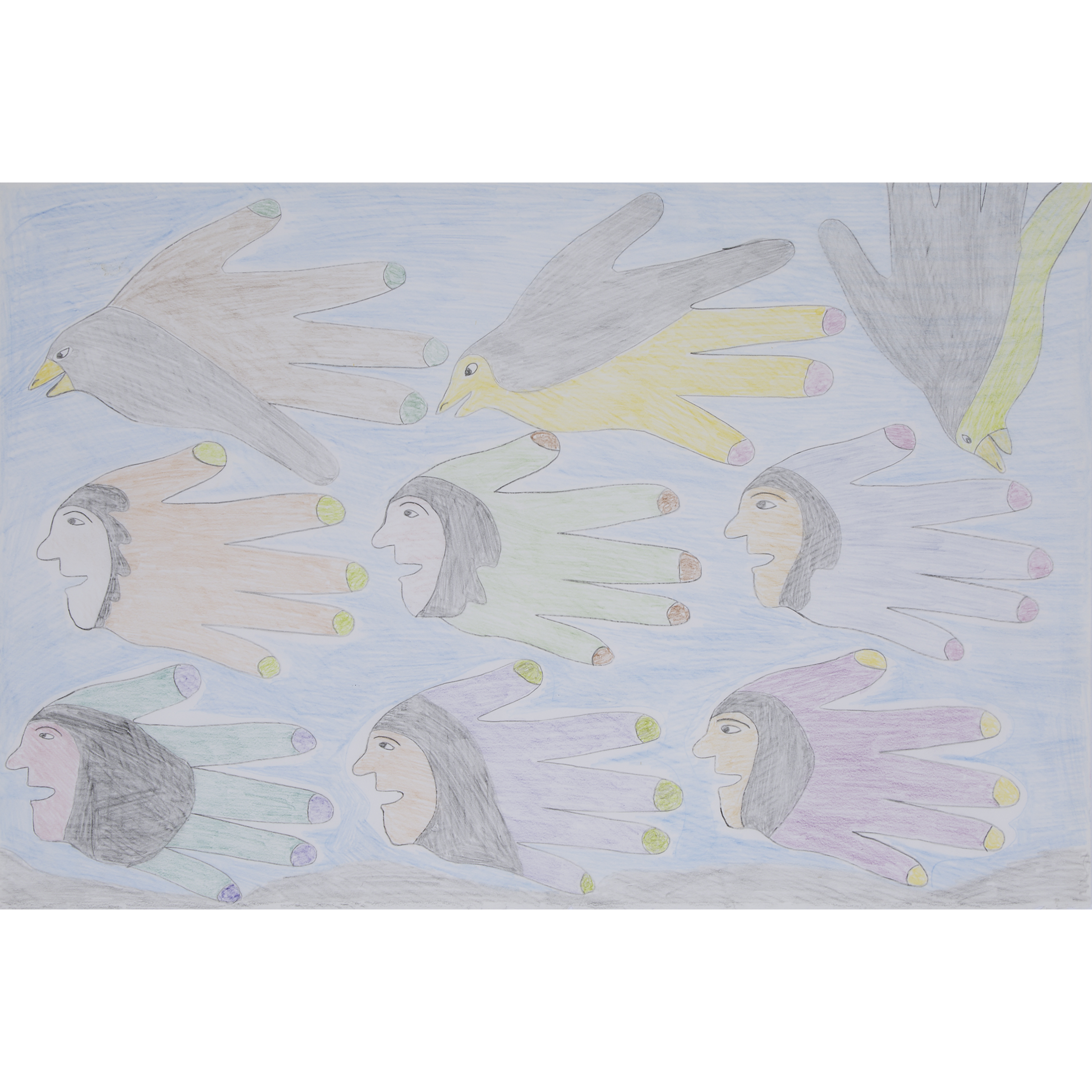 Untitled (Composition with Hands and Heads)