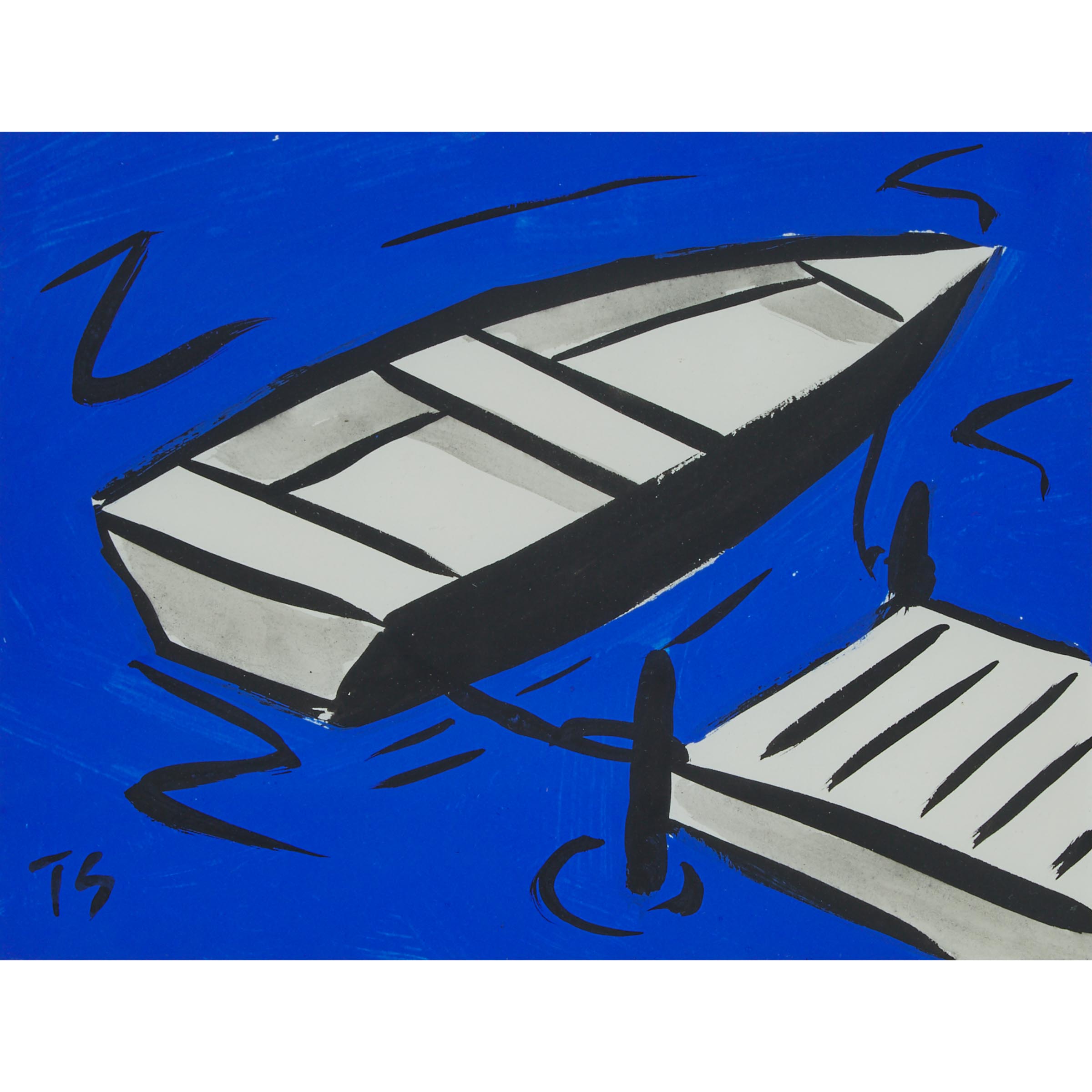 Untitled (Rowboat at Dock)