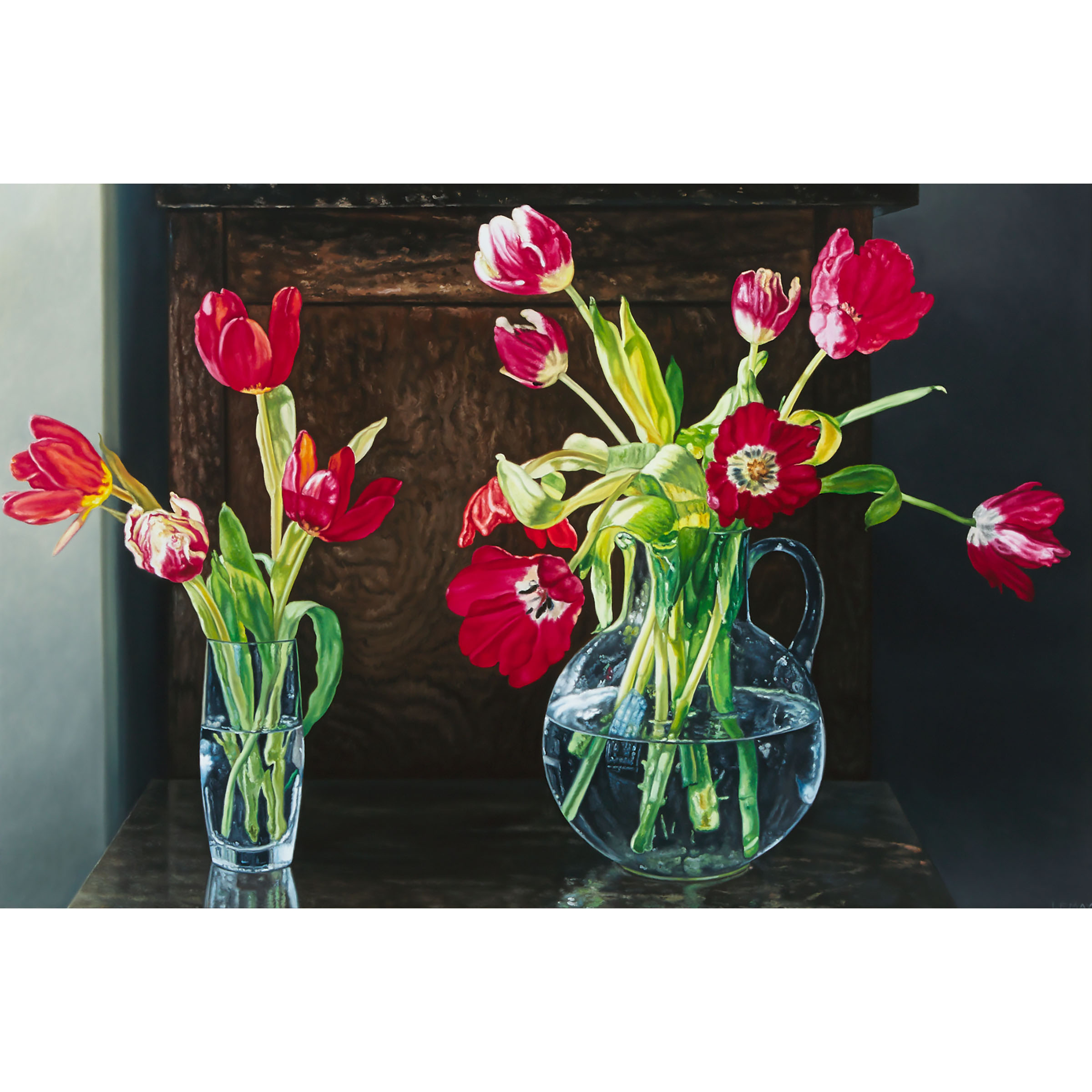 Two Vases of Tulips