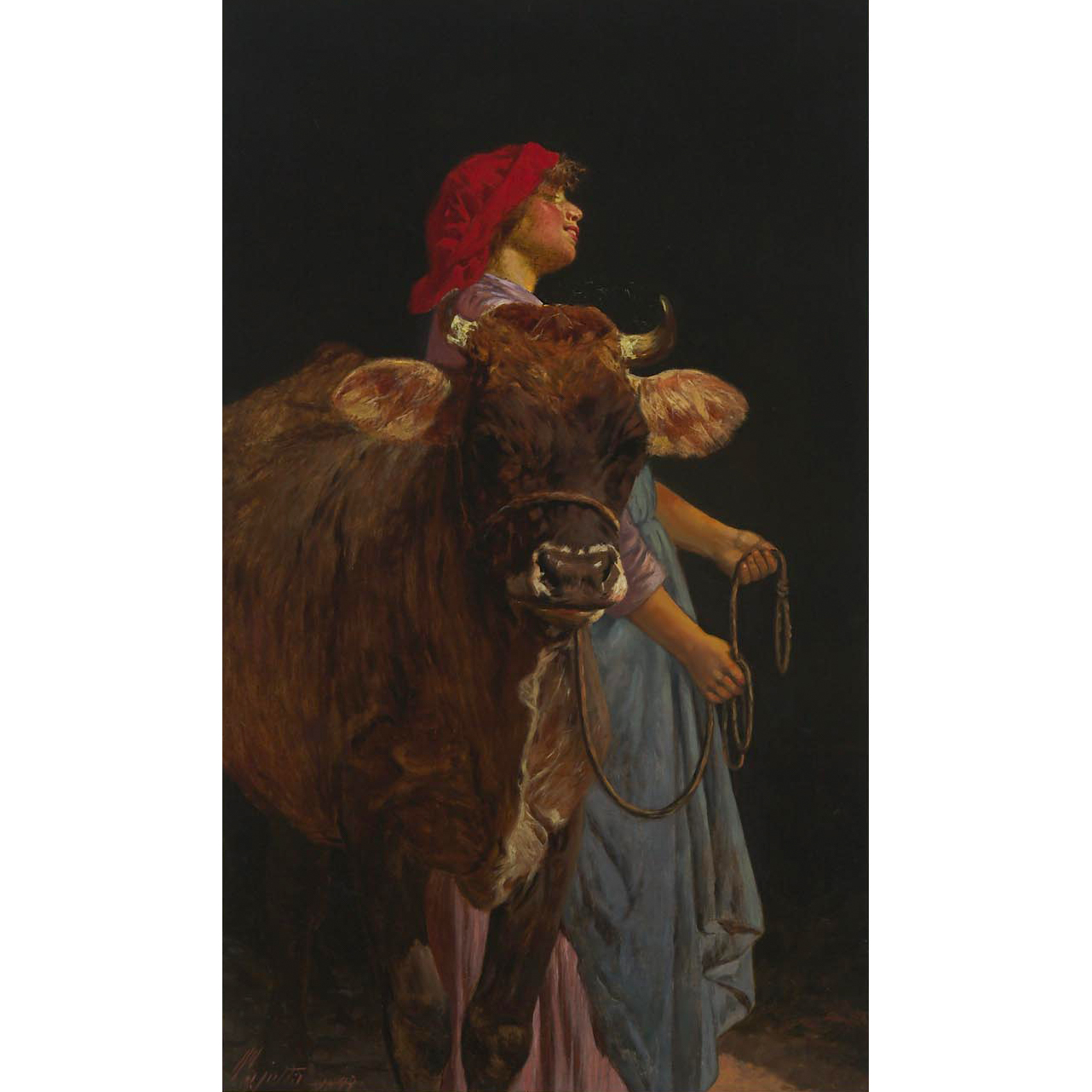 Woman with a Bull