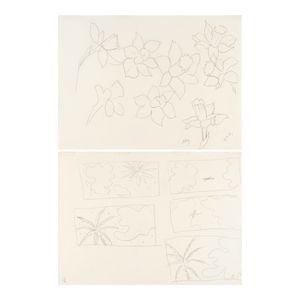 Jonquilles (recto); Palmiers et nuages (verso) 11 x 15 in (28.2 x 38.3 cm) (Executed in Vence on March 8, 1945)