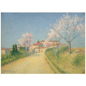 ACHILLE LAUGÉ (1861-1944) L'Entrée de Cailhau au printemps 21 x 28 3/4 in (53.5 x 73 cm) (Painted in 1919)