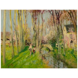 PIERRE EUGÈNE MONTÉZIN (1874-1946) Printemps à Bessé 19 3/4 x 25 9/16 in (50.1 x 65 cm) ()