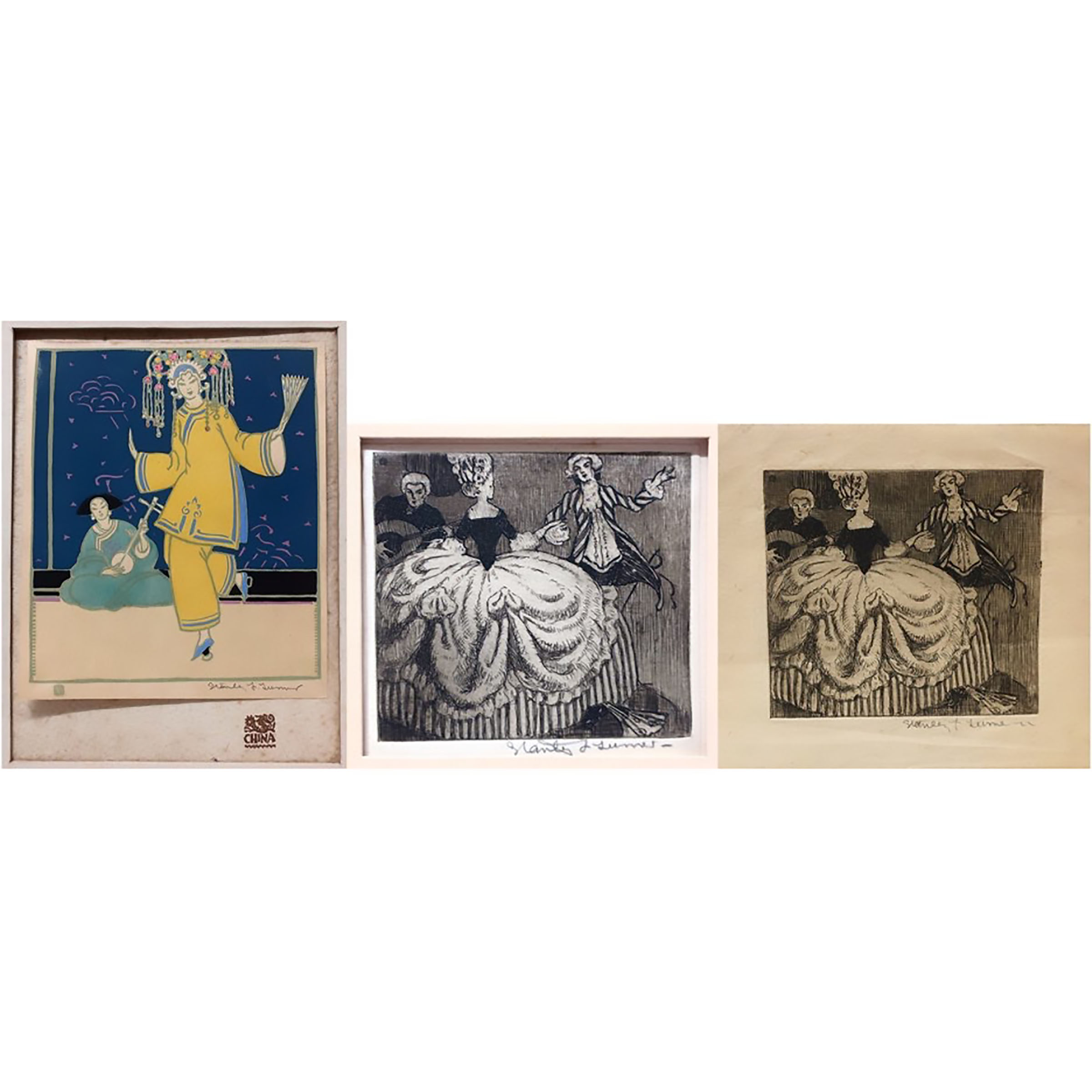 "ASIAN DANCER" & "FRENCH DANCERS"