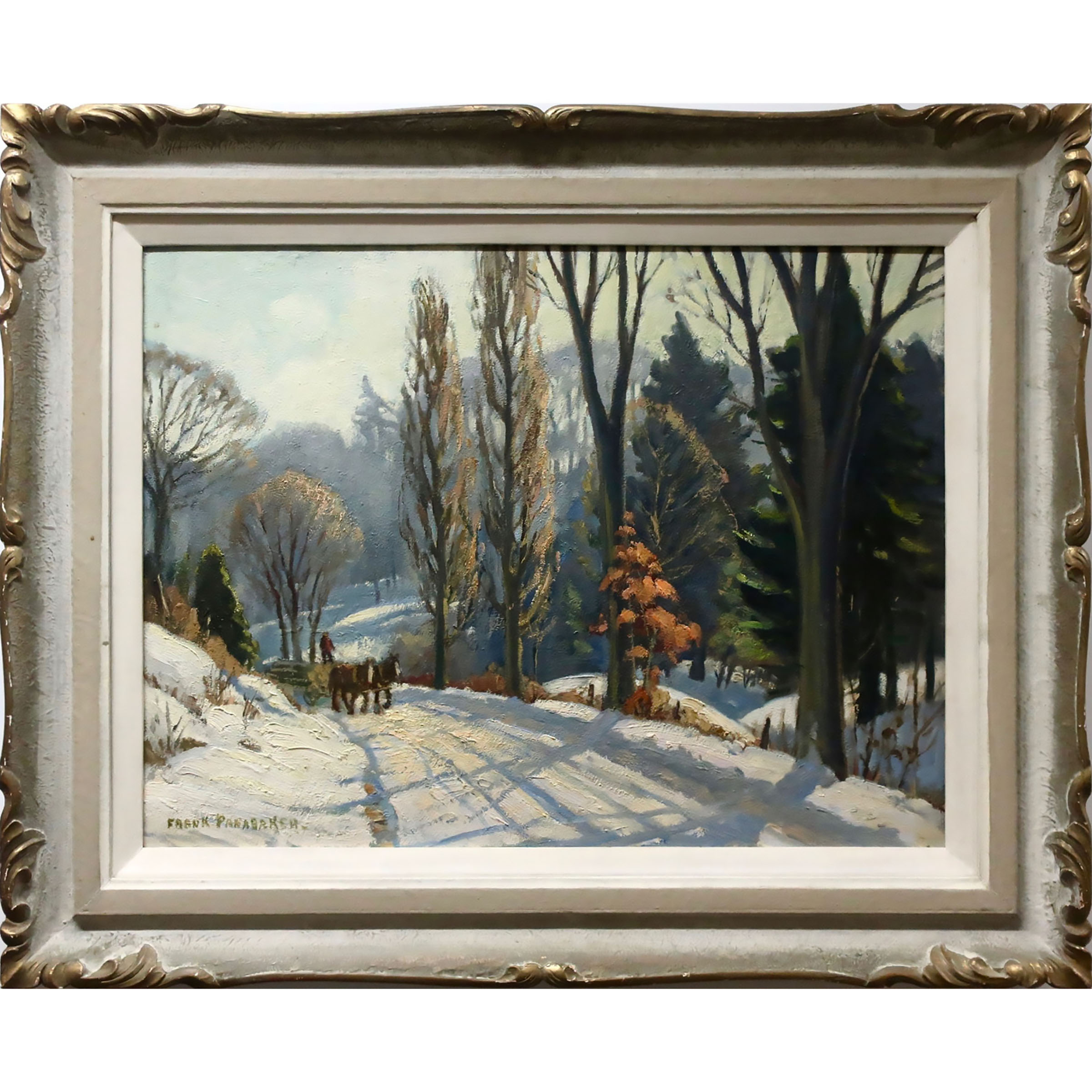 Untitled (Hauling Logs in Winter)