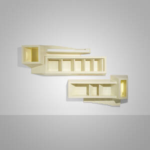 Wall-mounted shelving units, set of two