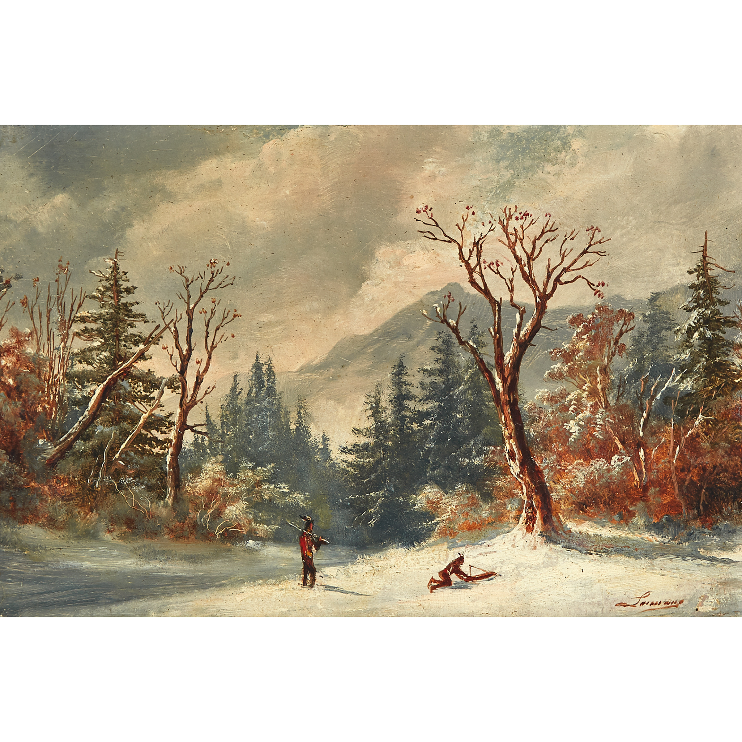 Two Hunters in a Winter Landscape