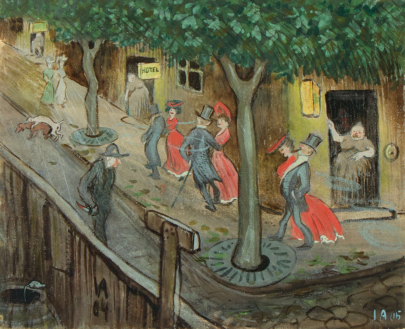Ivar Arosenius, "Liebe/kärlek", motiv från Paris.
