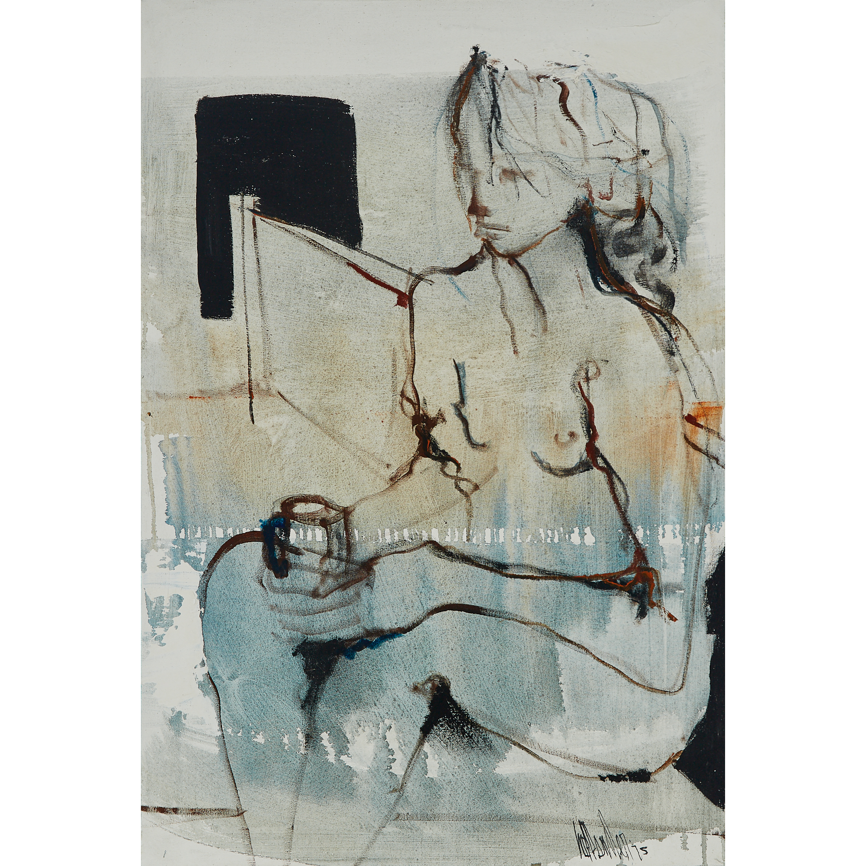 Nude with Grey Wash