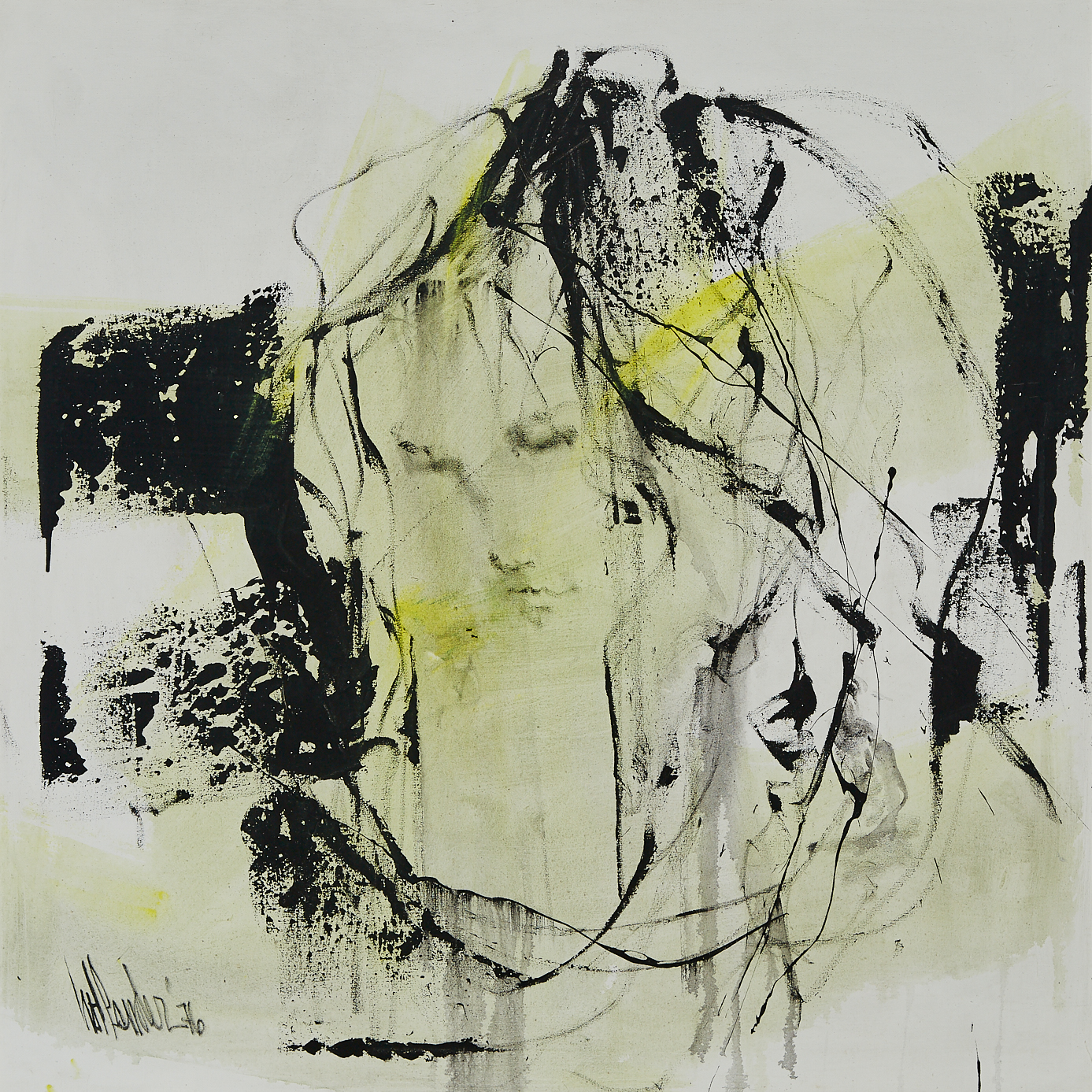 Portrait, Yellow & Black