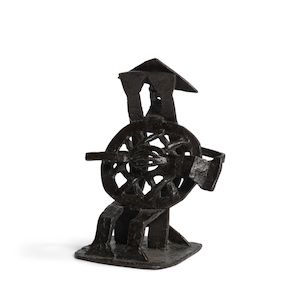 Seated Harlequin with Mandolin 8 1/2 x 6 1/2 x 5 in (22 x 16.5 x 12.5 cm) (Conceived and cast in 1926, this work is unique.)