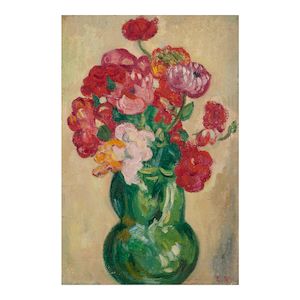Fleurs dans un pichet vert 16 1/16 x 10 5/8 in (40.8 x 27 cm) (Painted in 1905)