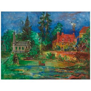 La maison Perrier à Preuilly-sur-Claise 19 3/4 x 25 9/16 in (50.2 x 65 cm) (Painted circa 1938-1940)