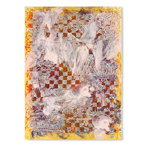 Francois Rouan, Mappe blonde jaspée de brume mate 2003-2005