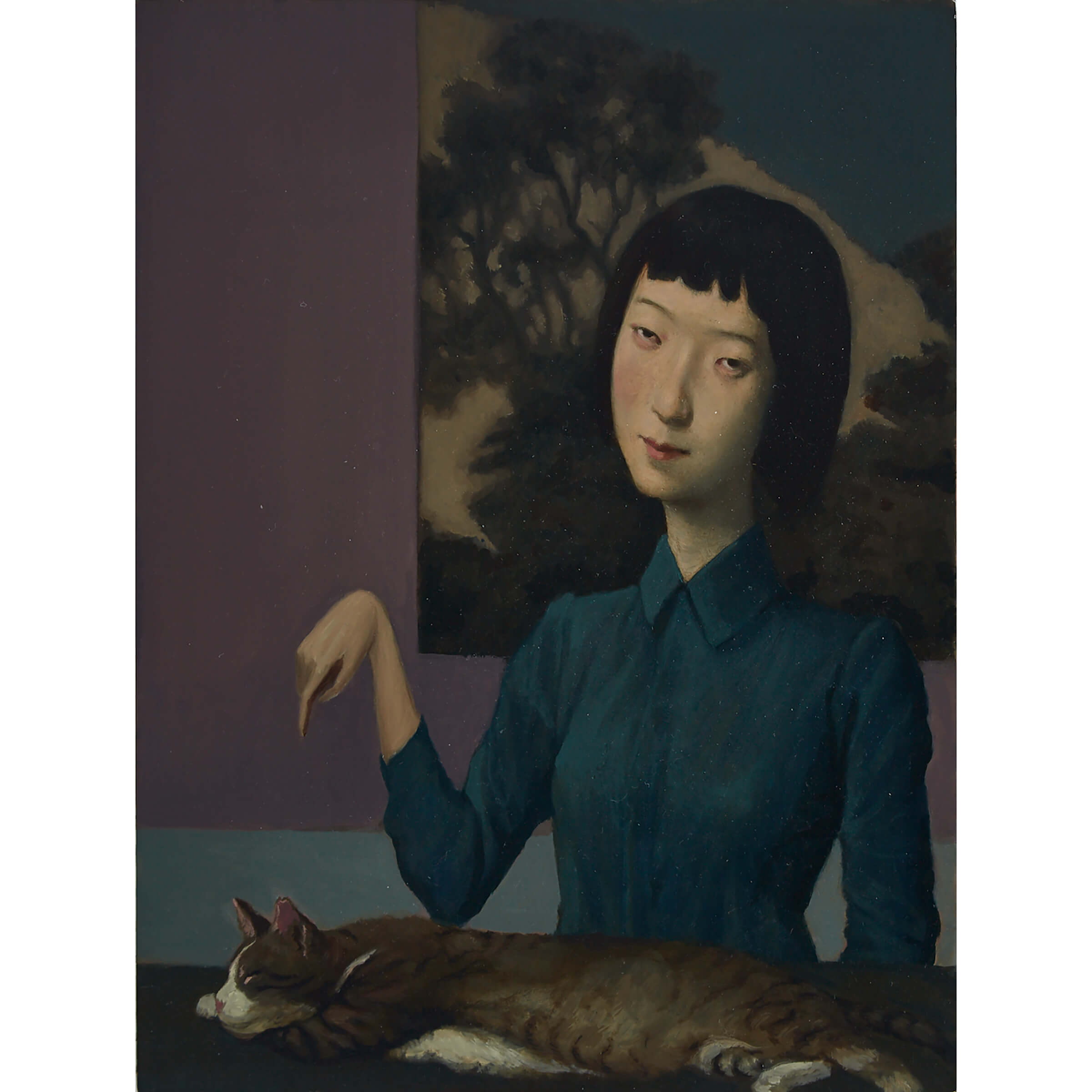 Girl Playing with Cat