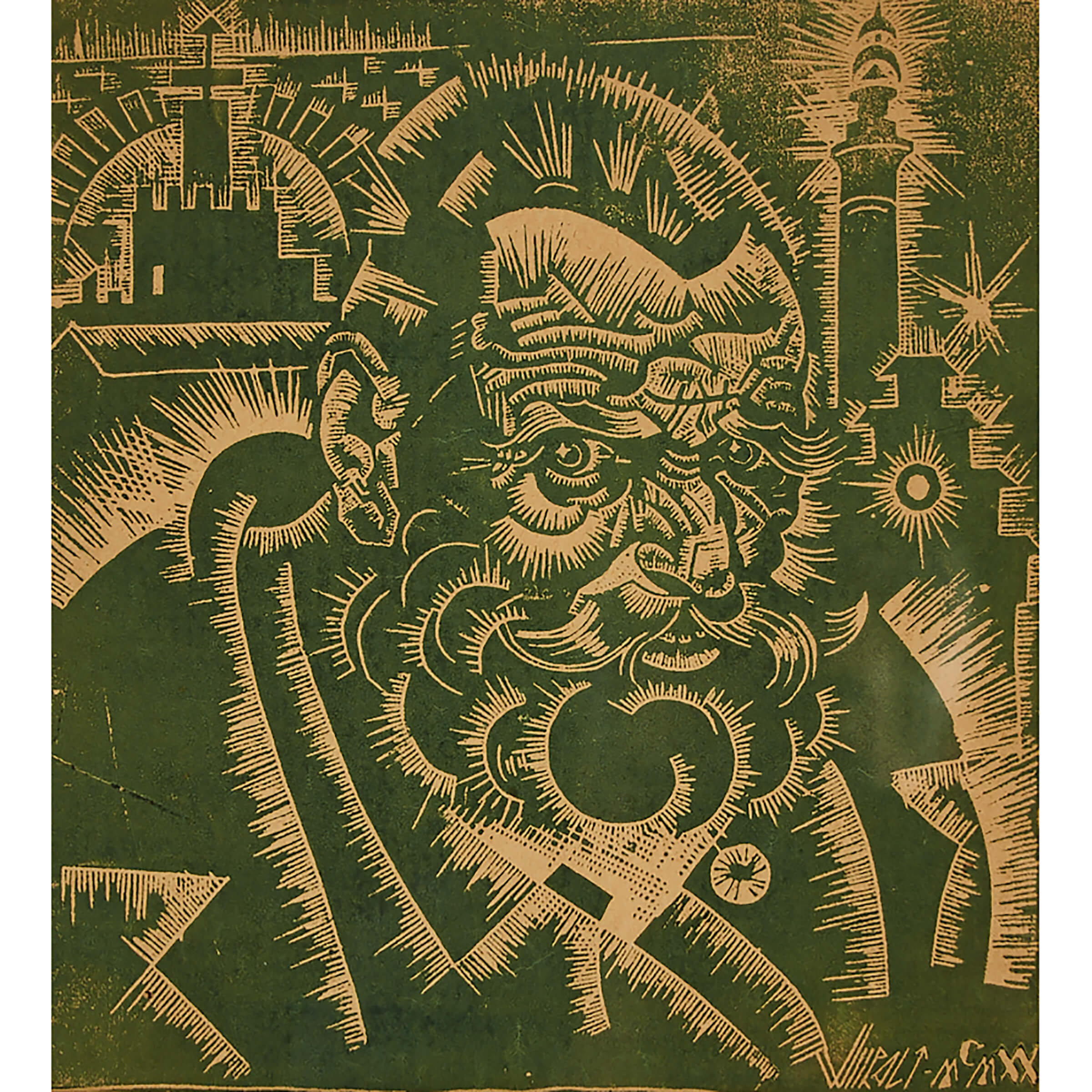 Wiiralt Eduard, VANAMEES (VANAMEHE) PEA (THE OLD MAN’S HEAD), 1920 [FROM THE “MCMXX” LINOCUT FOLDER]