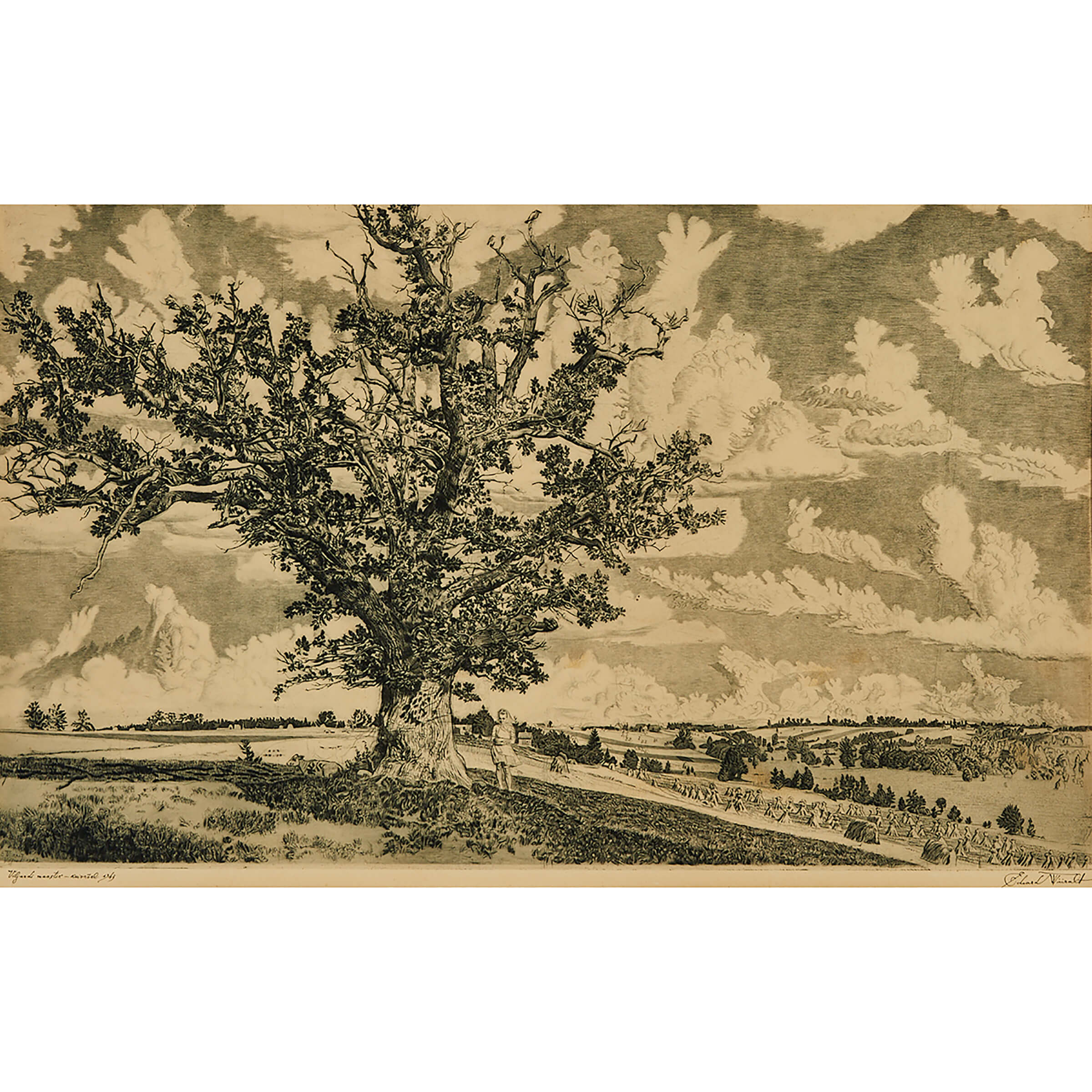 Wiiralt Eduard, VILJANDE MAASTIK - KUIVNOEL (LANDSCAPE NEAR VILJANDI), 1943 [KANGILASKI, 124]