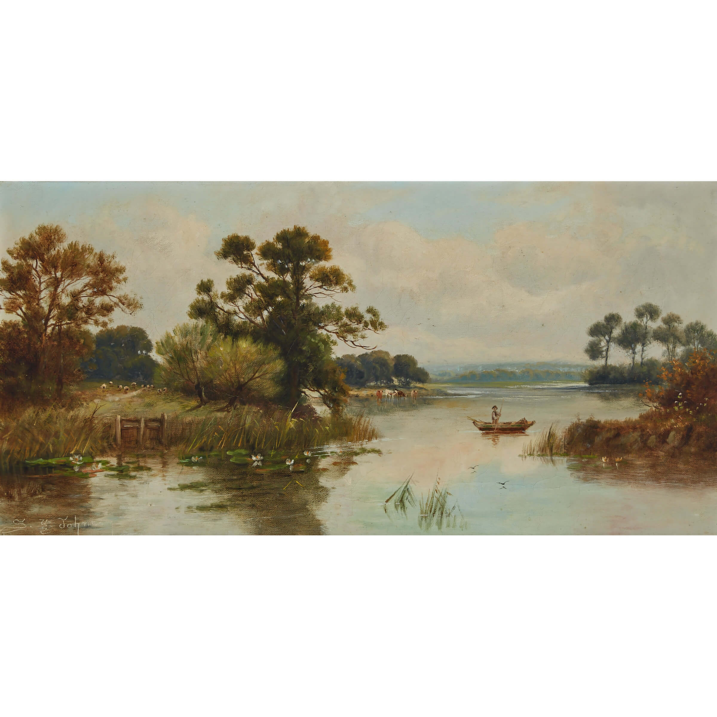 ON THE THAMES AT PANGBOURNE; ON THE RIVER DOVE, MILLER’S DALE, DERBYSHIRE (ISAAC WALTON’S FAVOURITE STREAM)