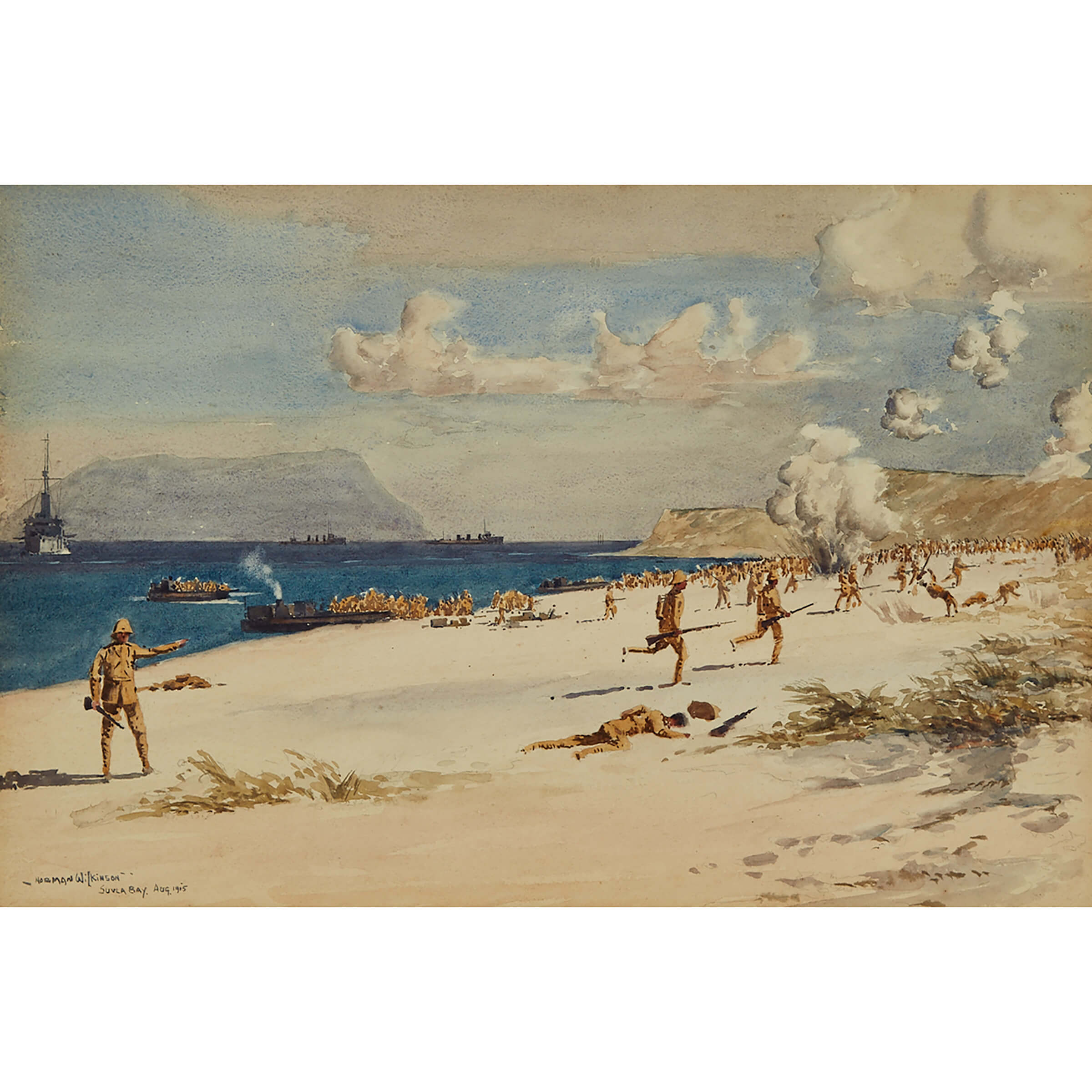 Wwi Troops at Suvla Bay, August 1915
