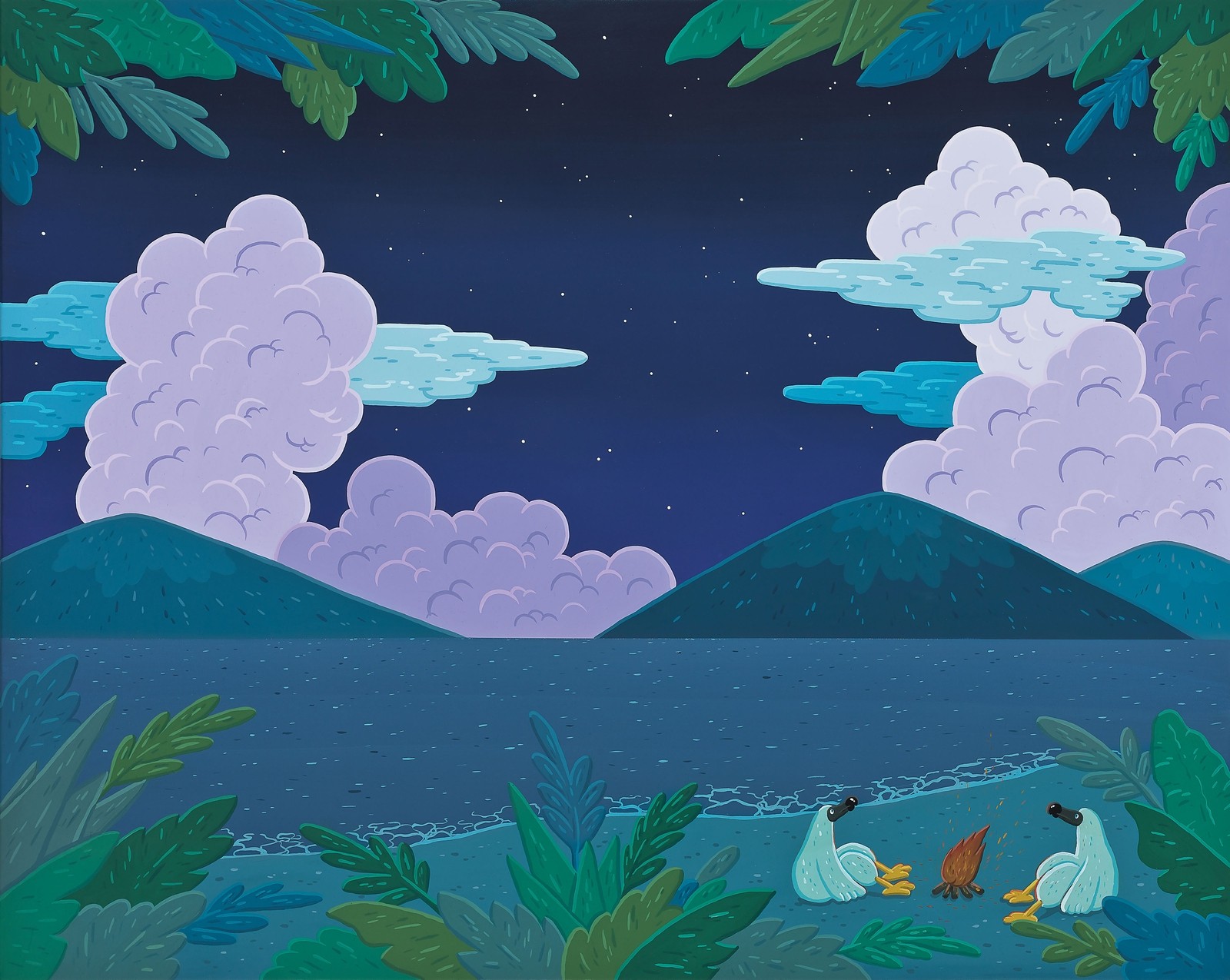 On the Beach at Night
